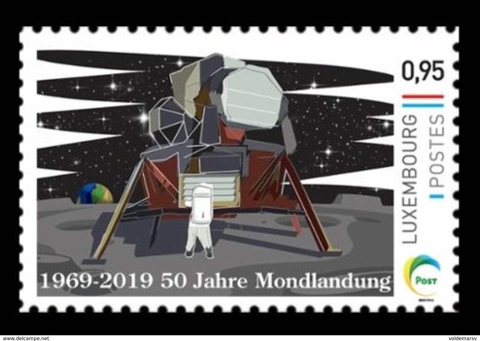 Luxembourg (Meng Post) 2019 No. 126 Space. Apollo 11. Moon-Landing MNH ** - Ongebruikt