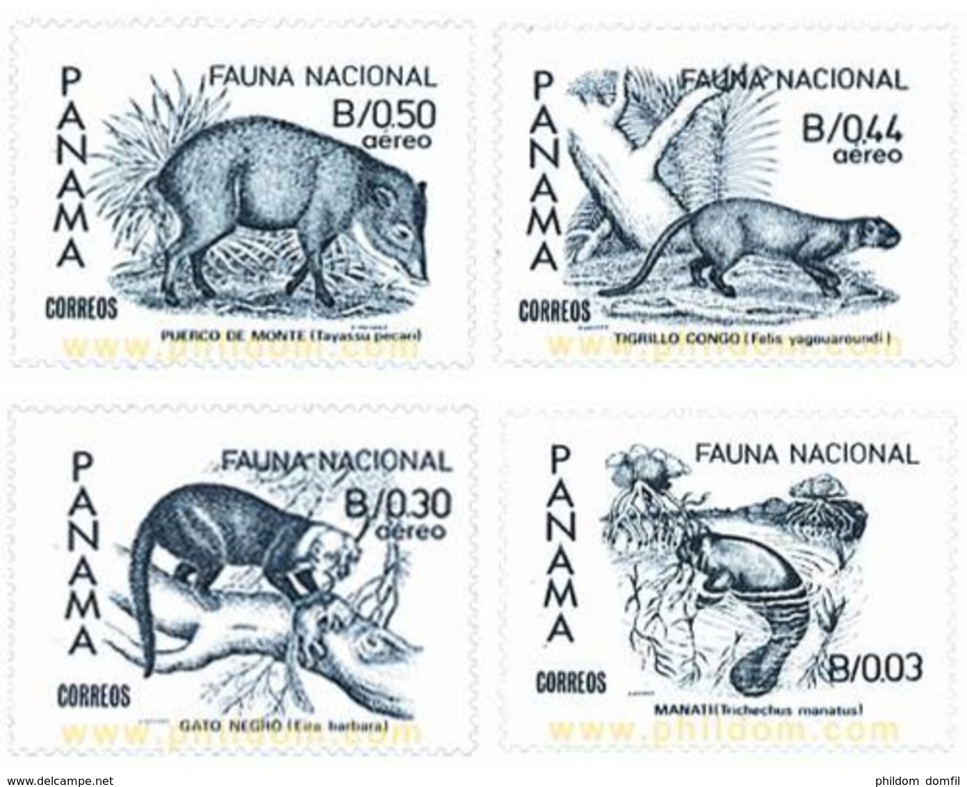 Ref. 30066 * MNH * - PANAMA. 1984. FAUNA PANAMEÑA - Fische