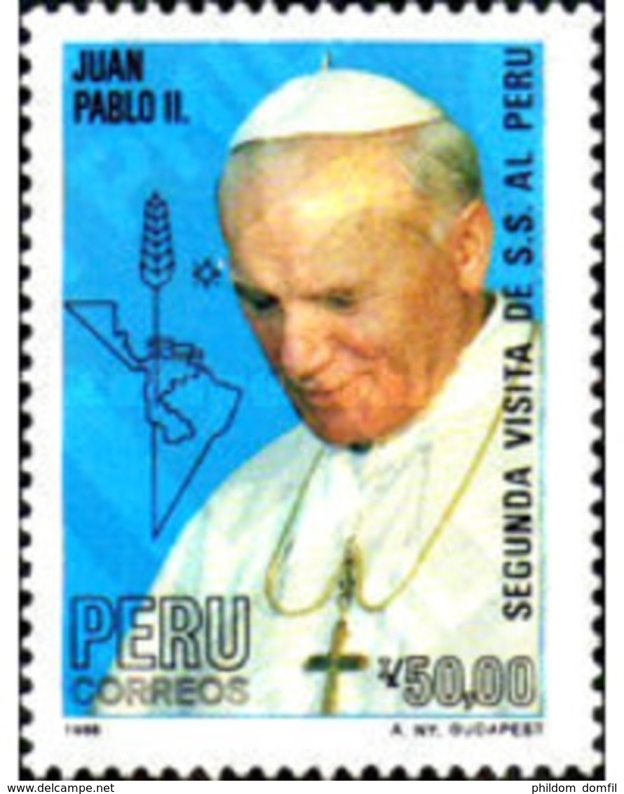 Ref. 351472 * MNH * - PERU. 1988. SEGUNDA VISITA DEL JUAN PABLO II AL PERU - Perú