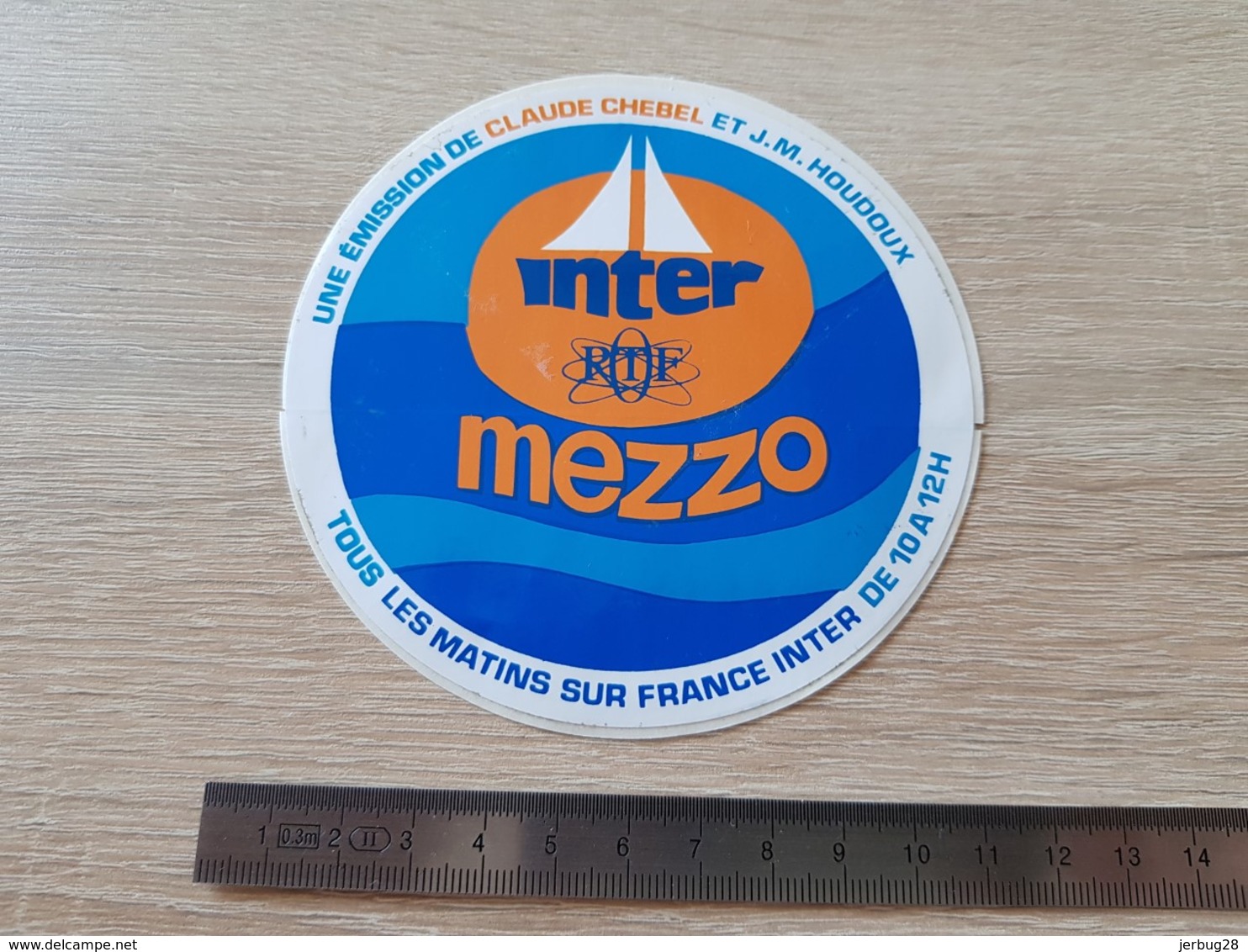 Sticker Autocollant - Radio Inter Mezzo RTF - Claude Chebel - Aufkleber