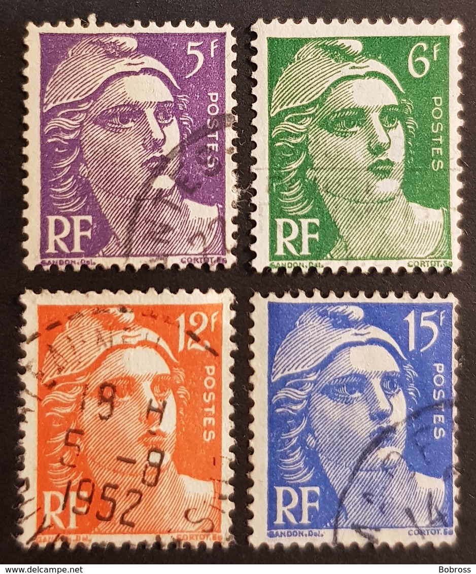 1951 Marianne, N° 883/886, France, Republique Française, Oblitéré - Usati