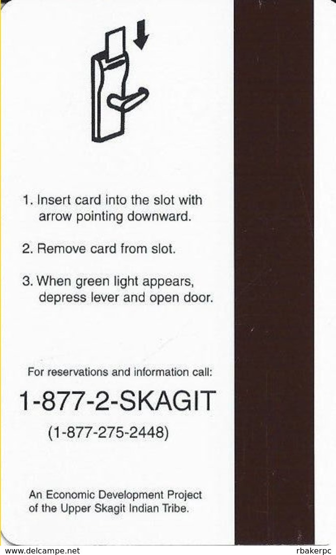 Skagit Casino - Bow WA - Hotel Room Key Card - Hotel Keycards