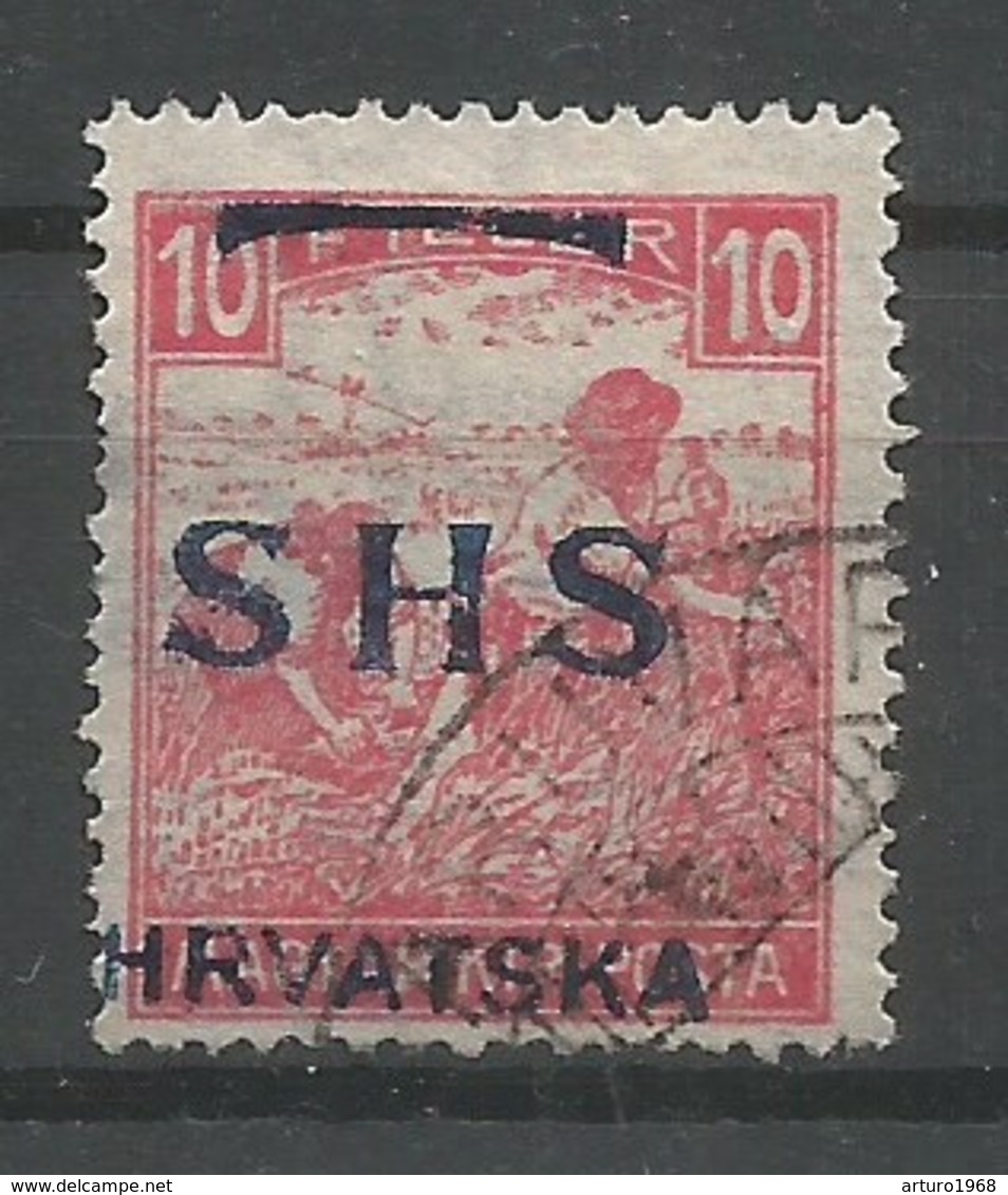 Yugoslavia Kingdom SHS Jugoslawien Croatia Mi.62 Used 1918 Mi.CV: 2.000€ - Gebraucht