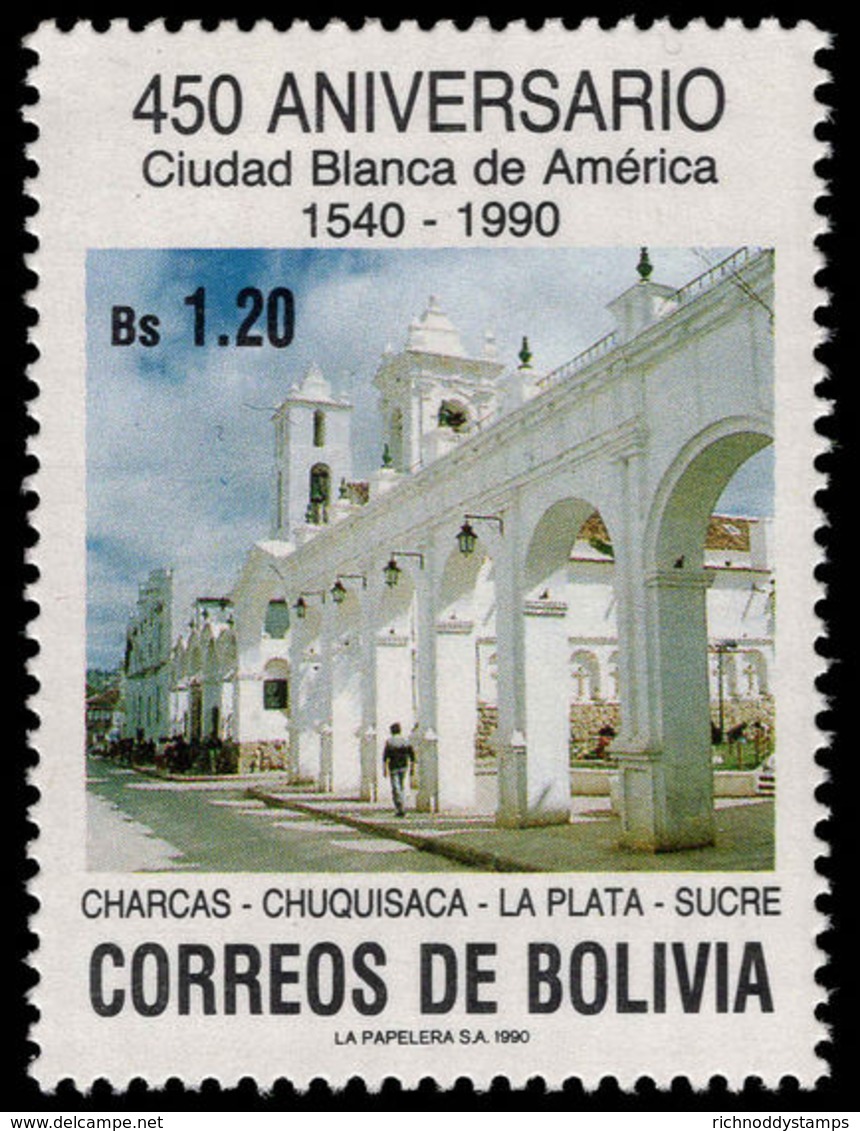 Bolivia 1990 White City Unmounted Mint. - Bolivia