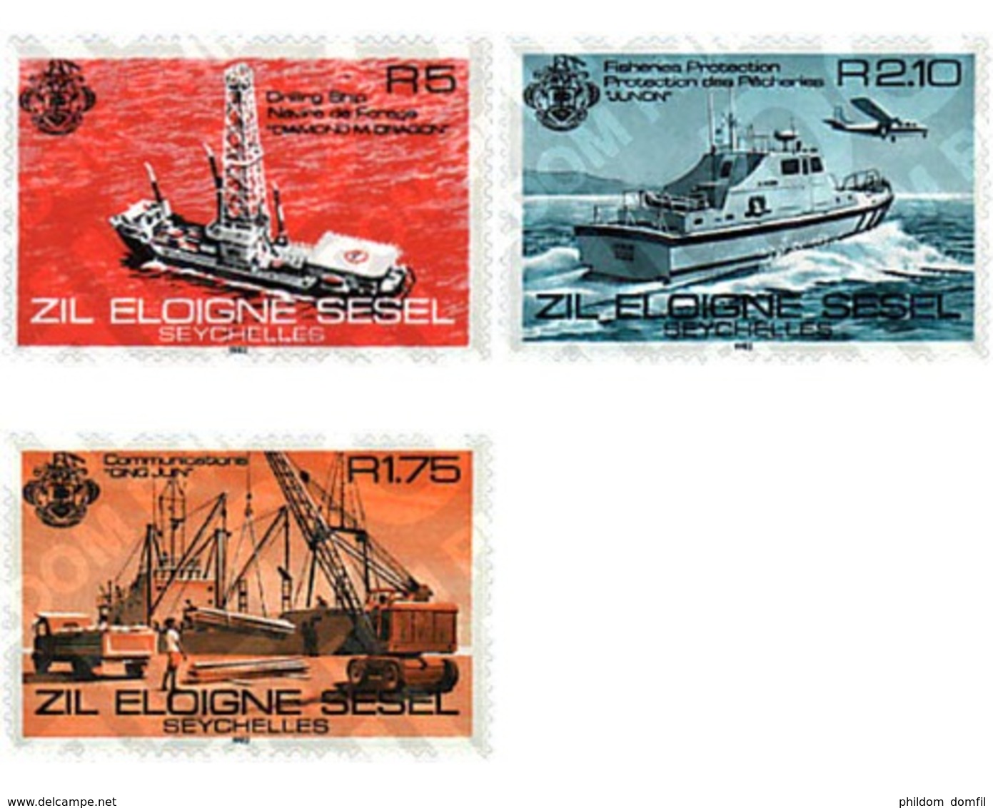 Ref. 57944 * MNH * - SEYCHELLES. Zil Eloigne Sesel. 1982. ISLAND ACTIVITIES . ACTIVIDADES EN LAS ISLAS - Eisenbahnen