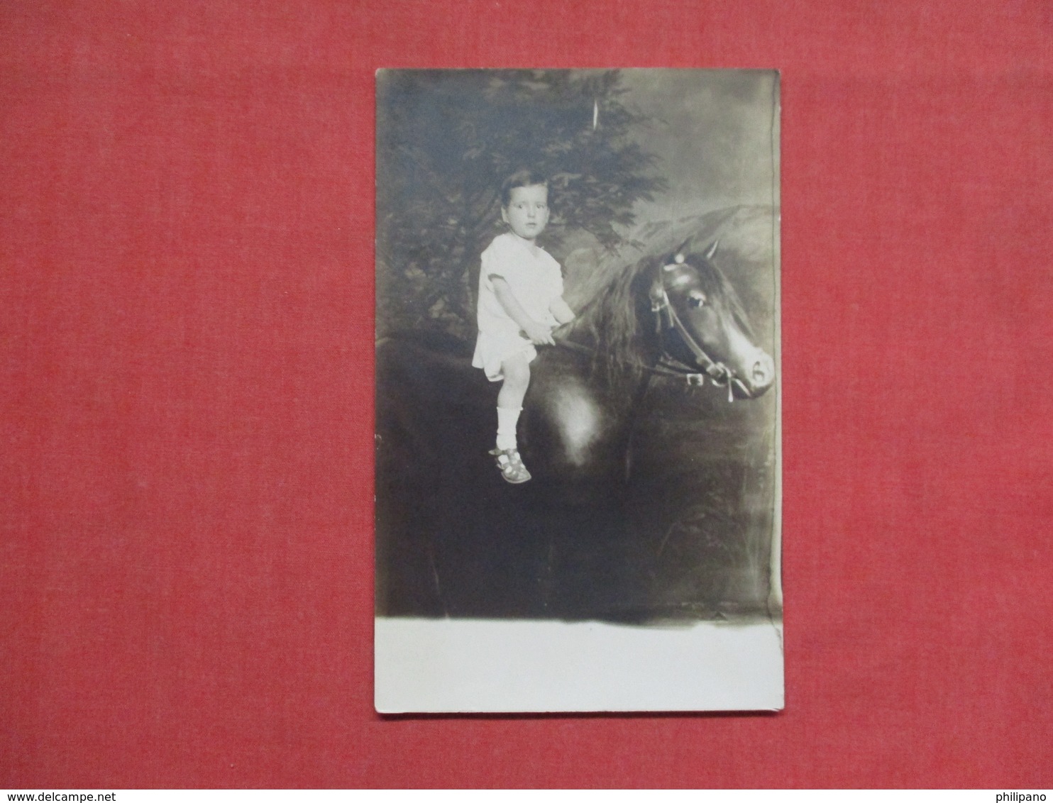 RPPC   Boy On Horse  Studio  Ref 3511 - Da Identificare