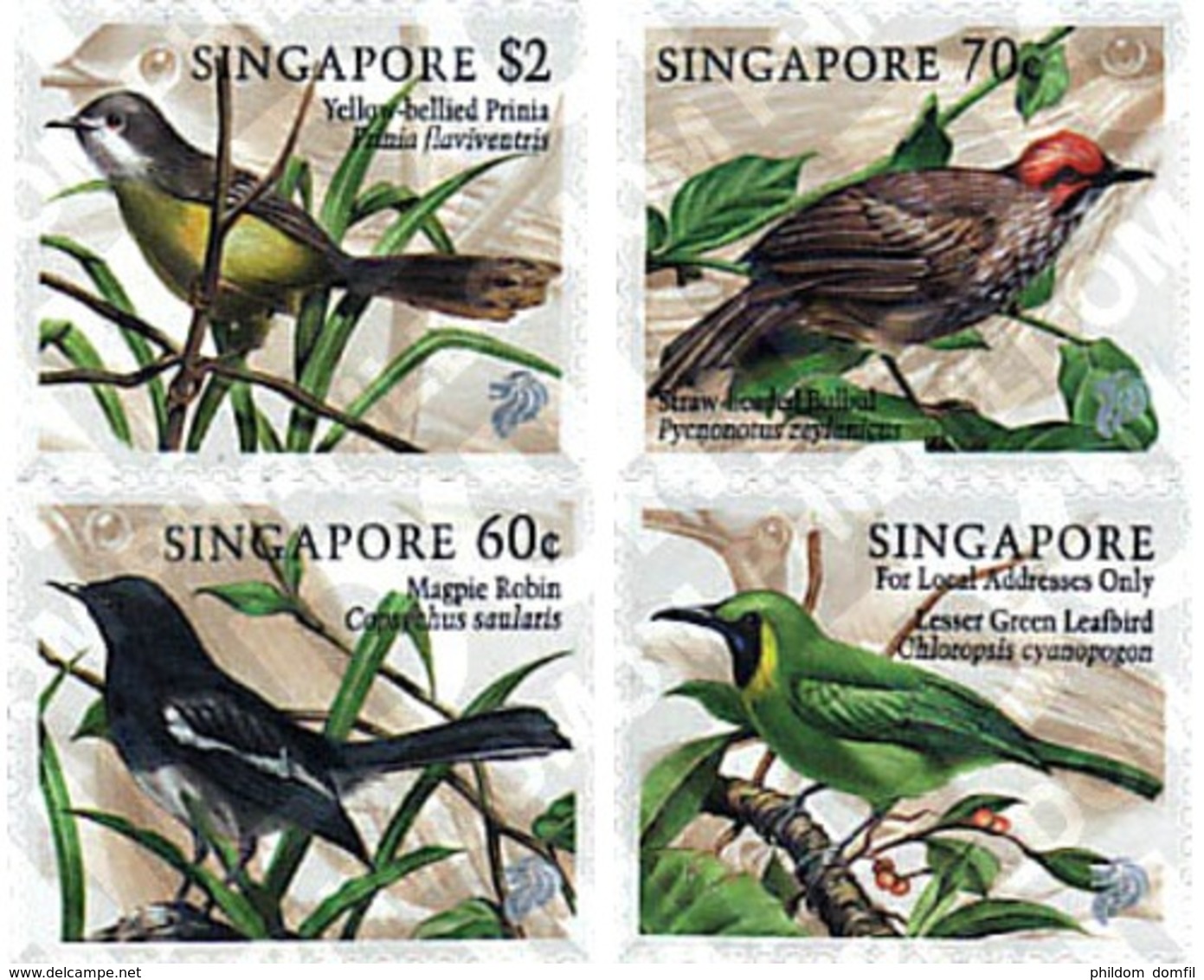 Ref. 39350 * MNH * - SINGAPORE. 1998. SONG BIRDS . PAJAROS CANTORES - Altri & Non Classificati