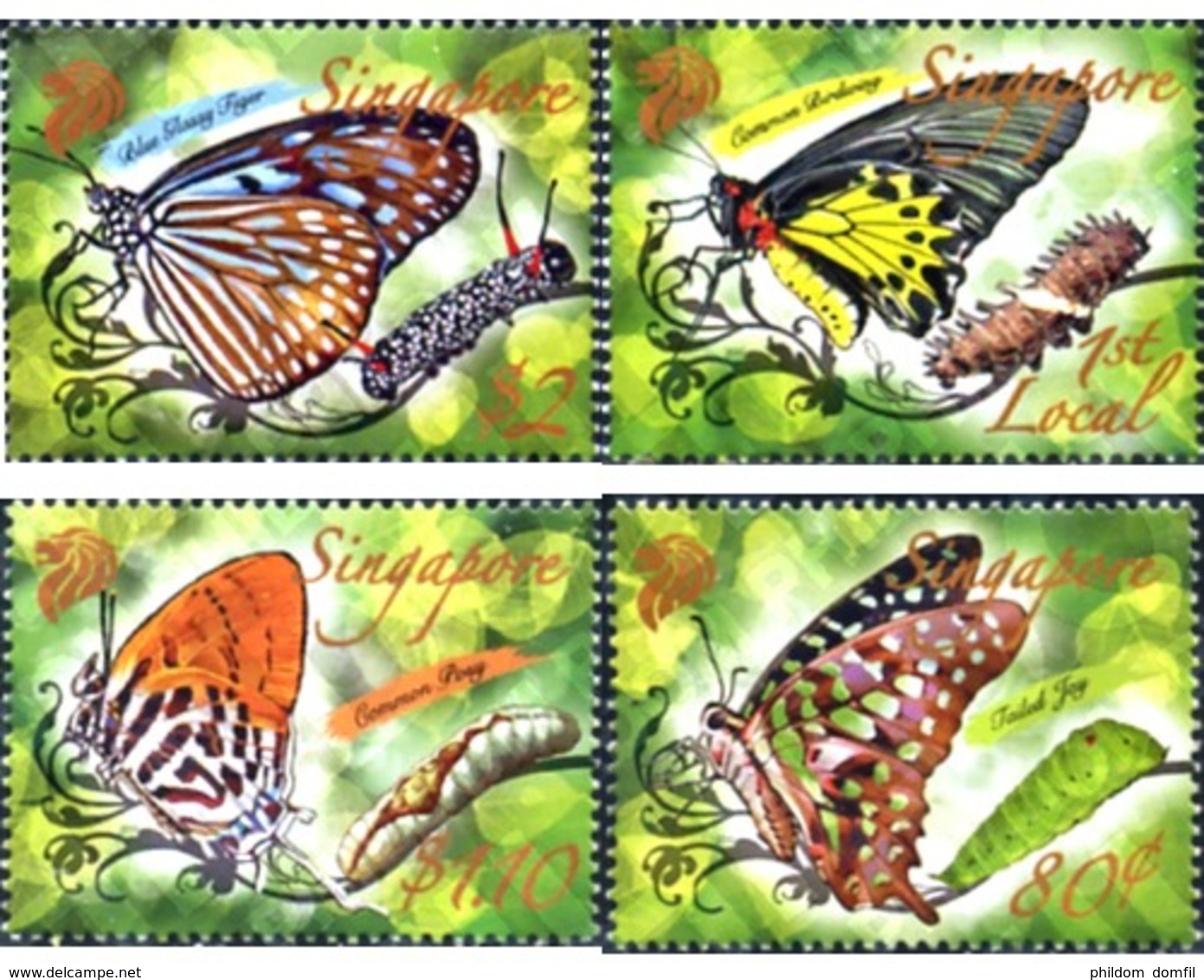 Ref. 248316 * MNH * - SINGAPORE. 2010. BUTTERFLIES . MARIPOSAS - Butterflies