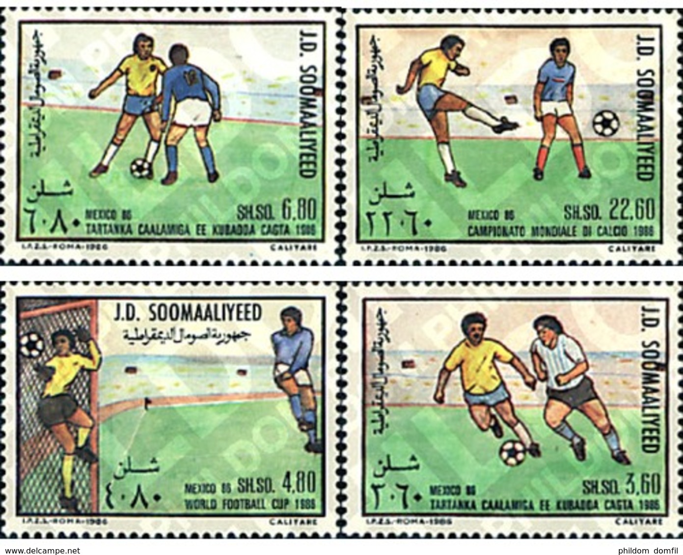 Ref. 91794 * MNH * - SOMALIA. 1986. FOOTBALL WORLD CUP. MEXICO-86 . COPA DEL MUNDO DE FUTBOL. MEXICO-86 - Somalia (1960-...)