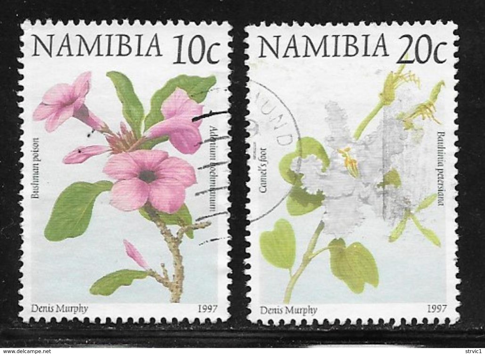 Namibia Scott # 854-5 Used Flowers, 1997 - Namibia (1990- ...)