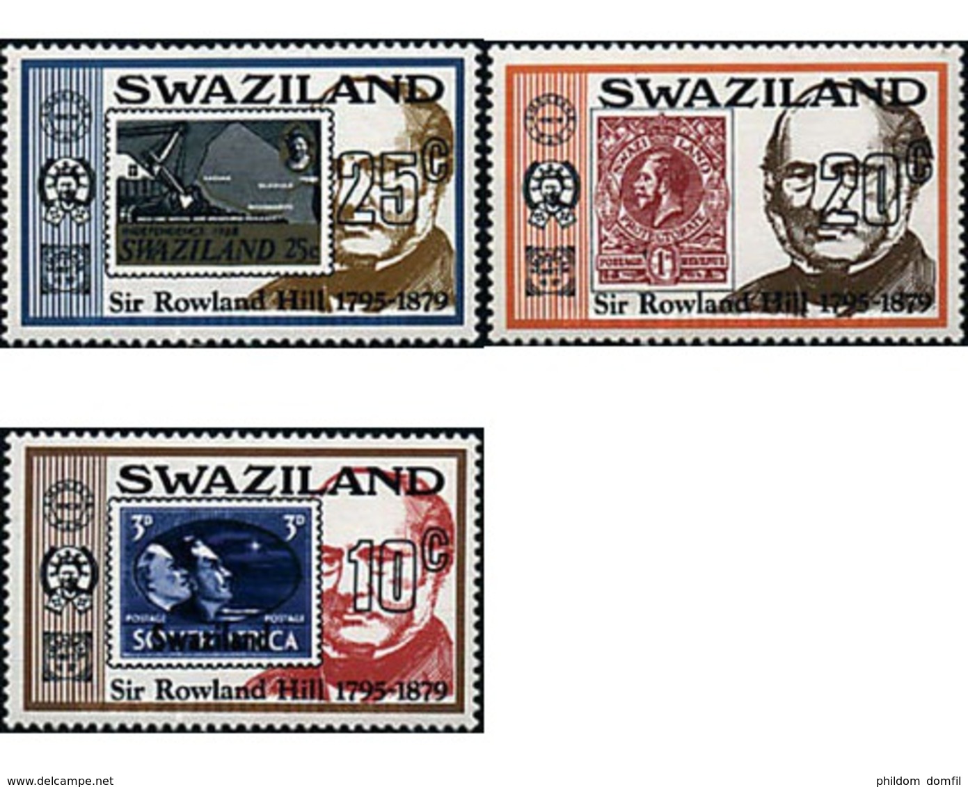 Ref. 59058 * MNH * - SWAZILAND. 1979. CENTENARY OF THE DEATH OF SIR ROWLAND HILL . CENTENARIO DE LA MUERTE DE SIR ROWLAN - Eisenbahnen