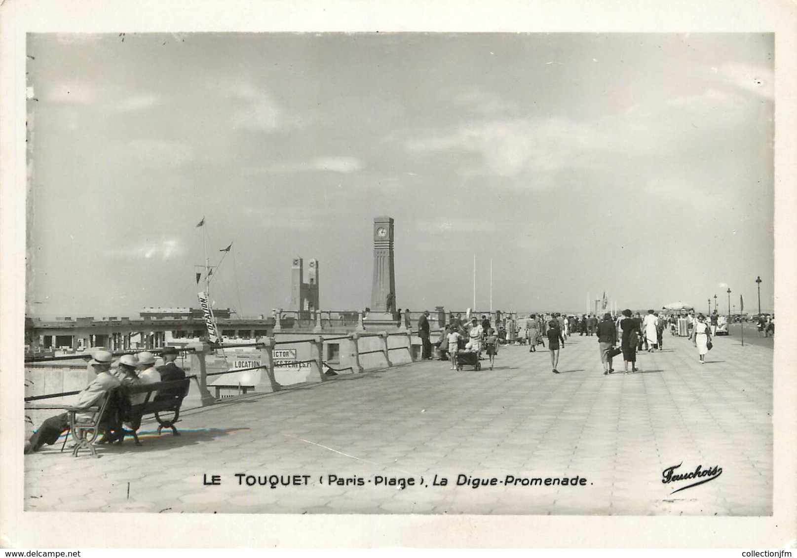 / CPSM FRANCE 62 "Le Touquet Paris Plage, La Digue Promenade" - Le Touquet