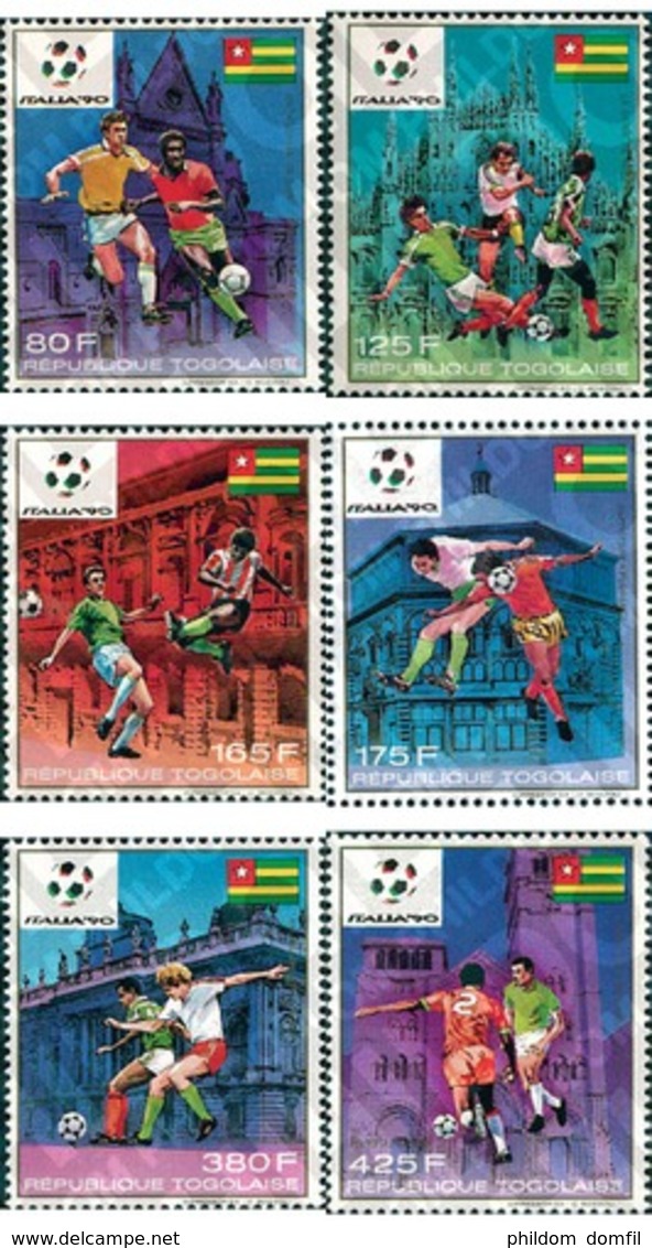 Ref. 79461 * MNH * - TOGO. 1989. FOOTBALL WORLD CUP. ITALY-90 . COPA DEL MUNDO DE FUTBOL. ITALIA-90 - Togo (1960-...)