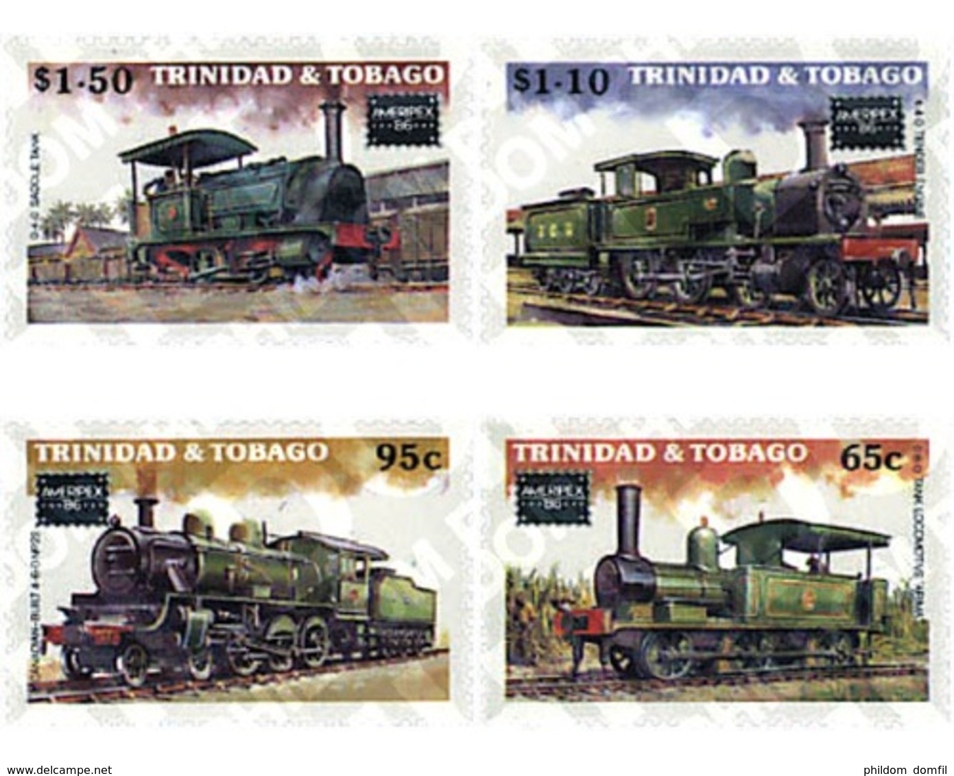 Ref. 59295 * MNH * - TRINIDAD AND TOBAGO. 1986. AMERIPEX-86 INTERNATIONAL PHILATELIC EXHIBITION  . AMERIPEX 86. EXPOSICI - Trinidad & Tobago (1962-...)