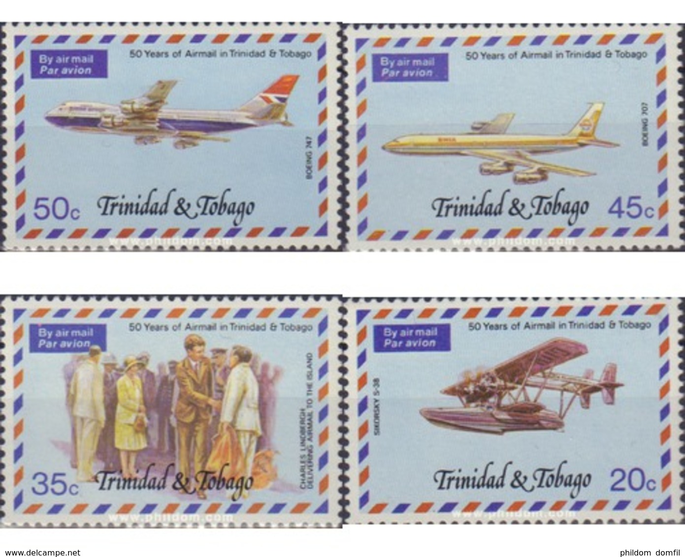 Ref. 366013 * MNH * - TRINIDAD AND TOBAGO. 1977. 50 AÑOS DE LA AVIACION EN TRINIDAD Y TOBAGO - Trinidad & Tobago (1962-...)