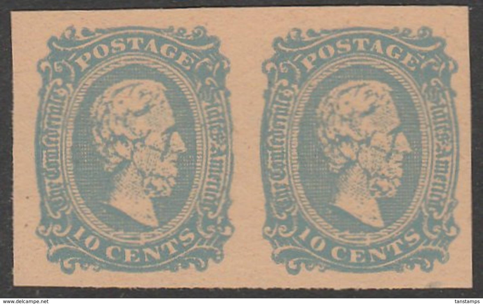 CONFEDERATE STATES FACSIMILE/FORGERY PAIR - 1861-65 Confederate States