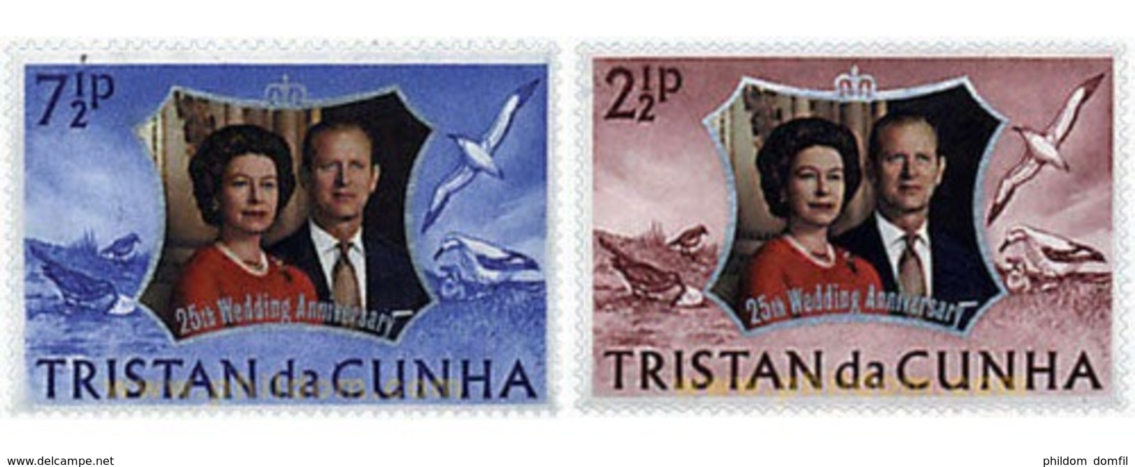 Ref. 33796 * MNH * - TRISTAN DA CUNHA. 1972. SILVER WEDDING ANNIVERSARY OF ELIZABETH II . BODAS DE PLATA DE ISABEL II - Altri & Non Classificati