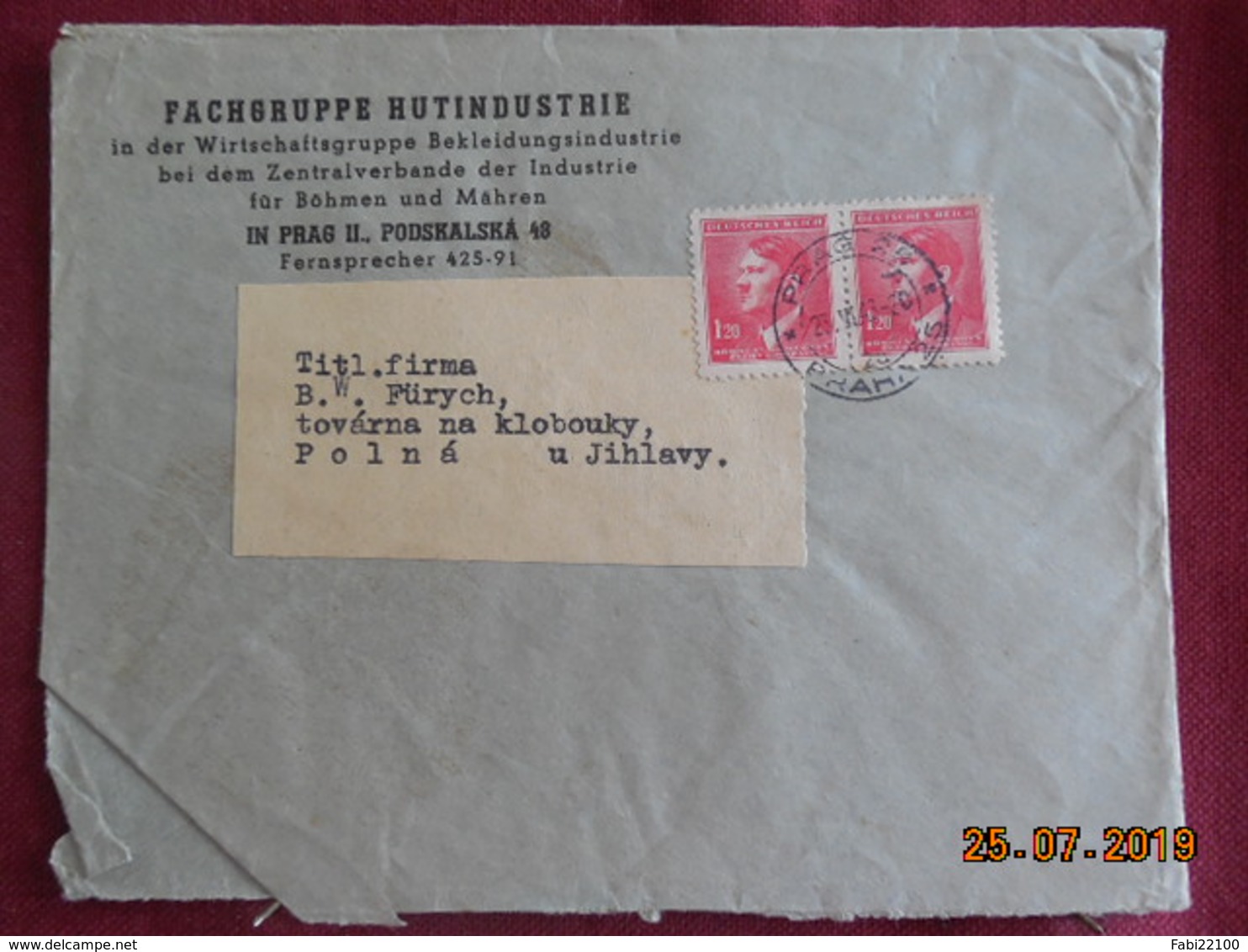 Lettre De 1943 à Destination De Polna - Lettres & Documents