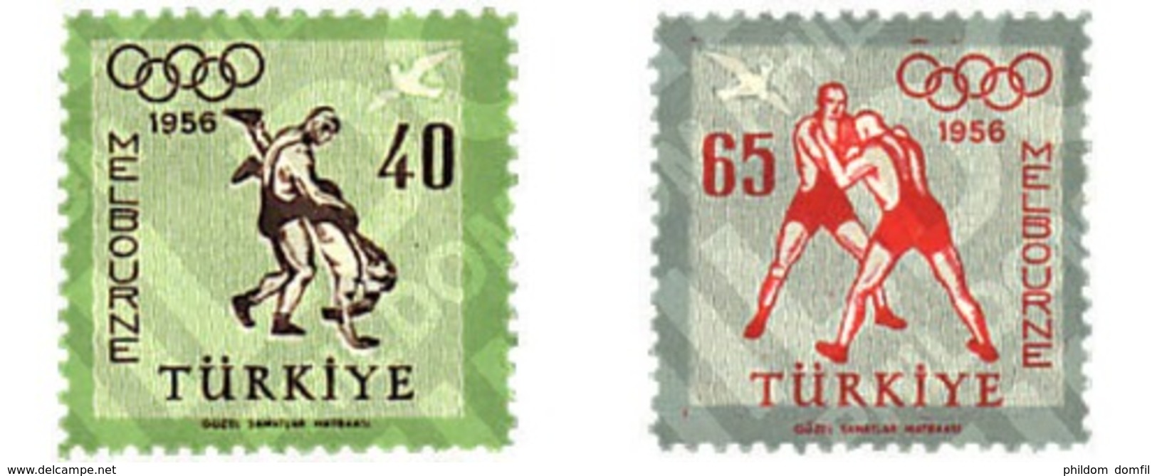 Ref. 33103 * MNH * - TURKEY. 1956. GAMES OF THE XVI OLYMPIAD. MELBOURNE 1956 . 16 JUEGOS OLIMPICOS VERANO MELBOURNE 1956 - Usados