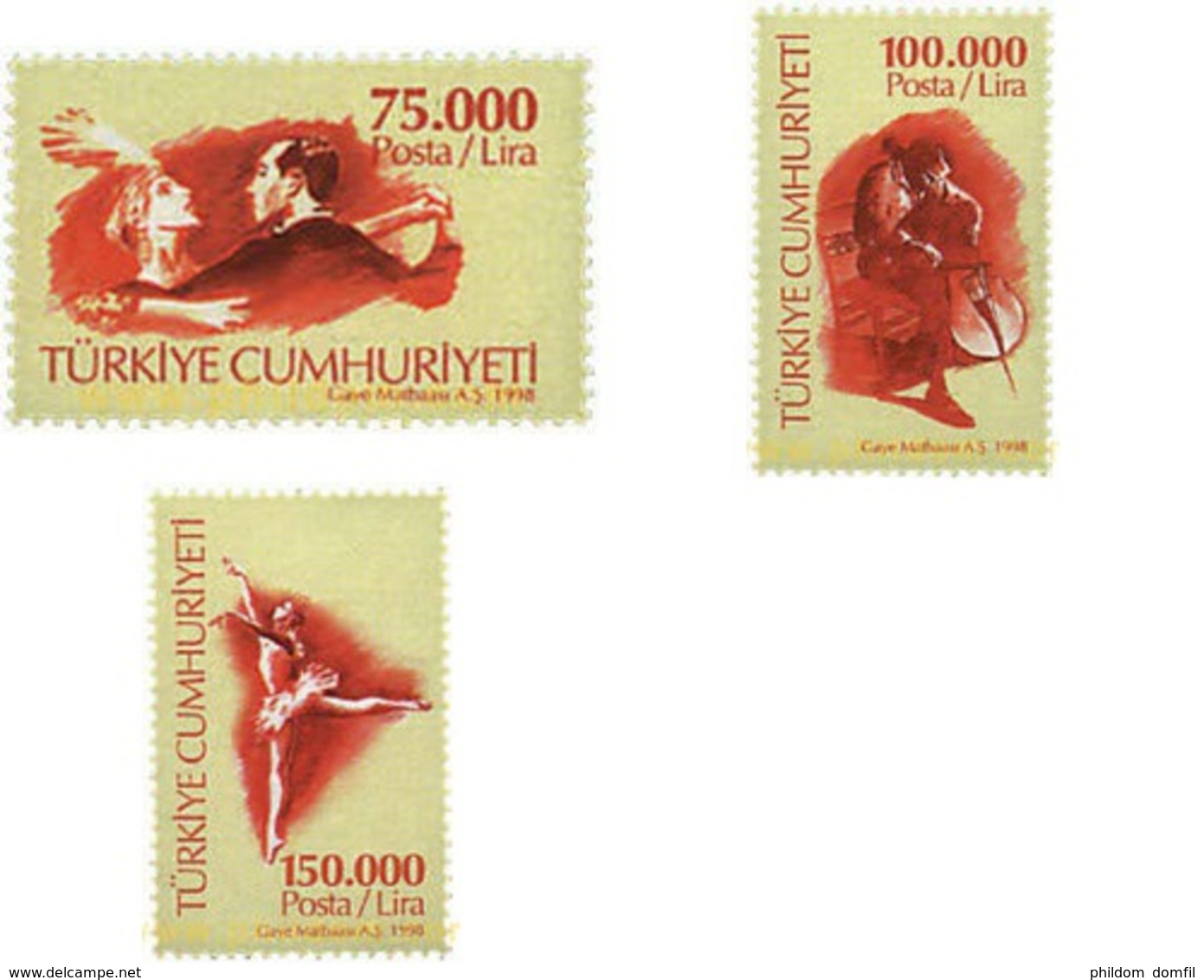 Ref. 35344 * MNH * - TURKEY. 1998. ARTE DRAMATICO CONTEMPORANEO - Gebruikt