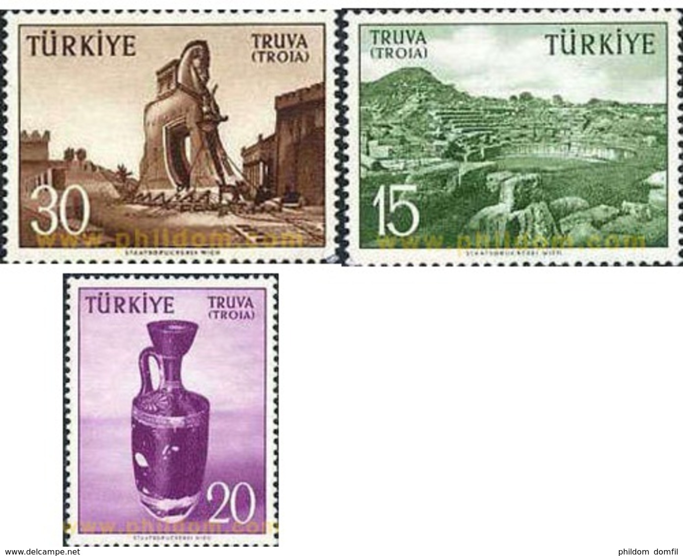 Ref. 171646 * MNH * - TURKEY. 1956. PROPAGANDA TURISTICA PARA EL PUEBLO DE TROYA - Used Stamps