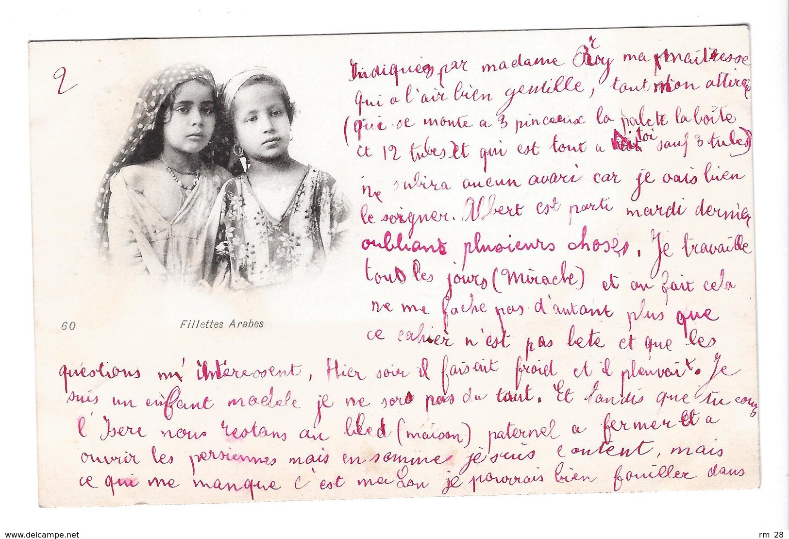 CPA Algérie - Fillettes Arabes (1901, ABE) - Children