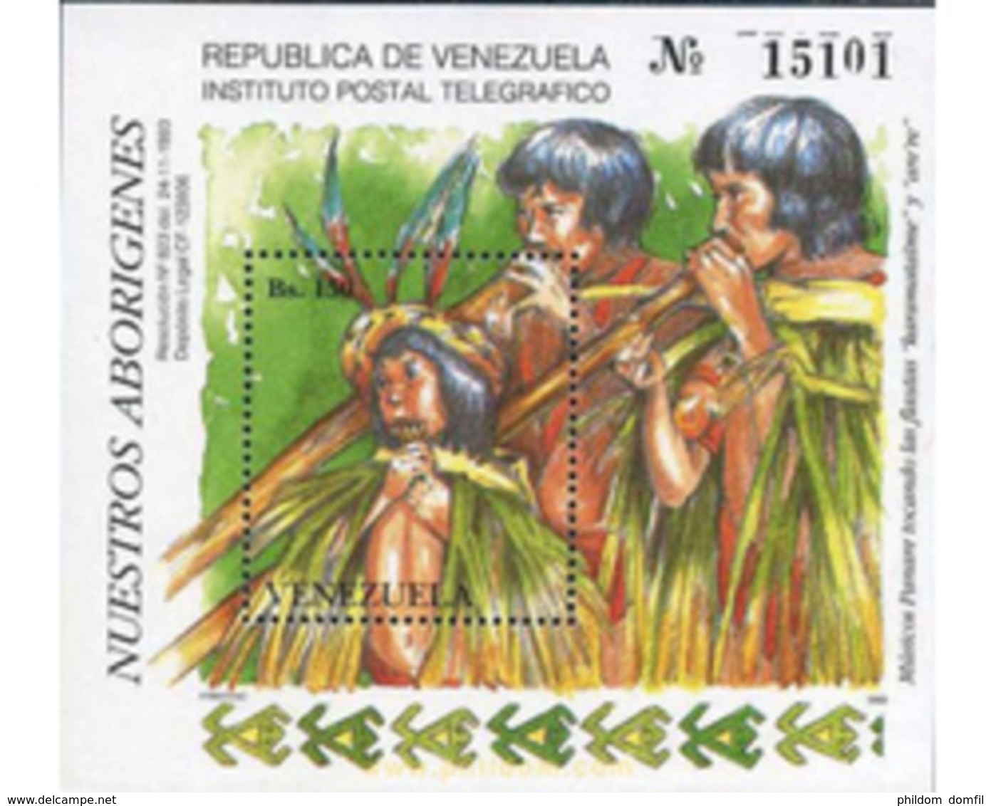 Ref. 178452 * MNH * - VENEZUELA. 1993. ABORIGENES VENEZOLANOS - Música