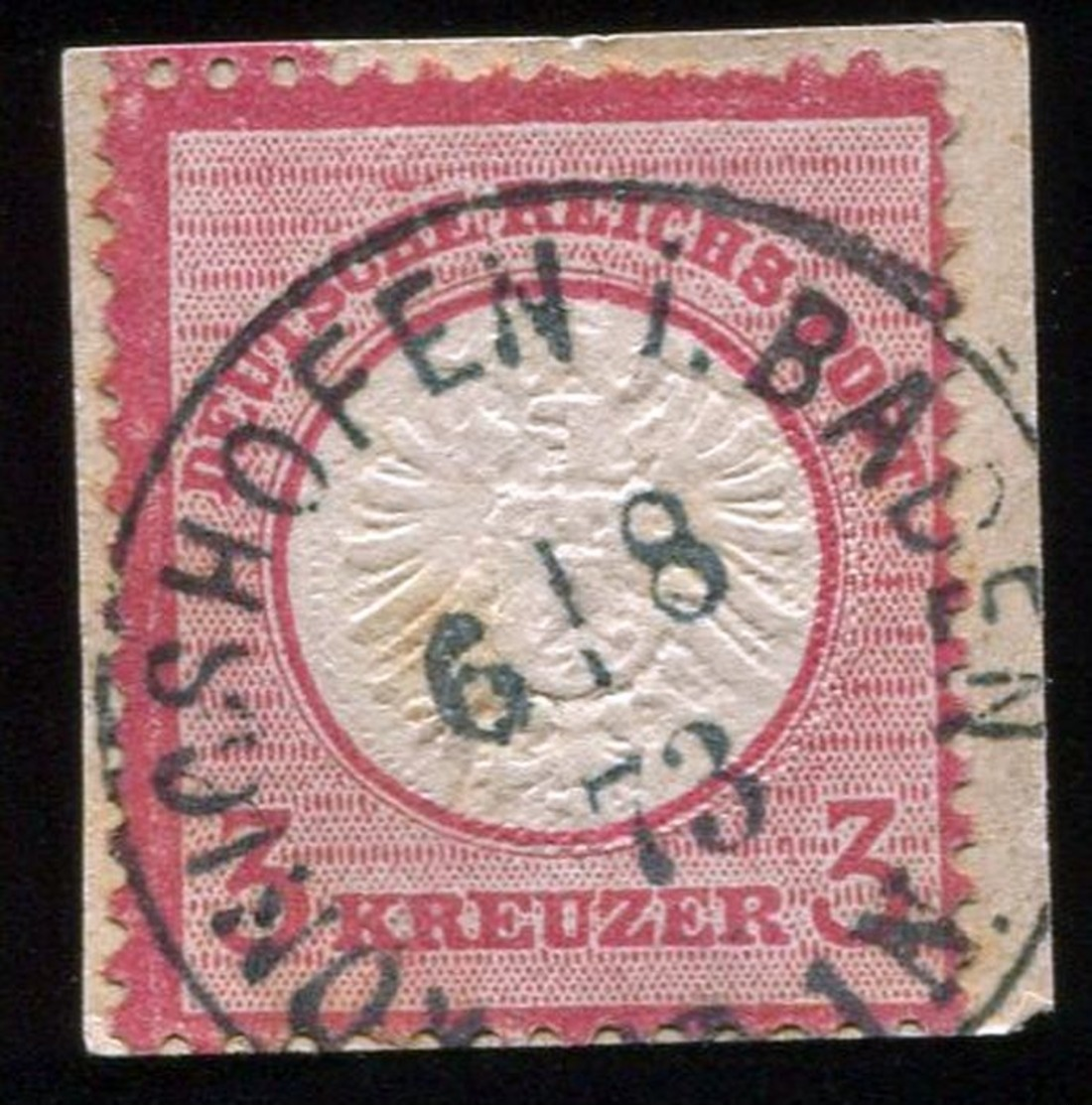 "KÖNIGSHOFFEN I.NADEN" K 1 Zentrisch Briefstück Nr. 25 - Used Stamps