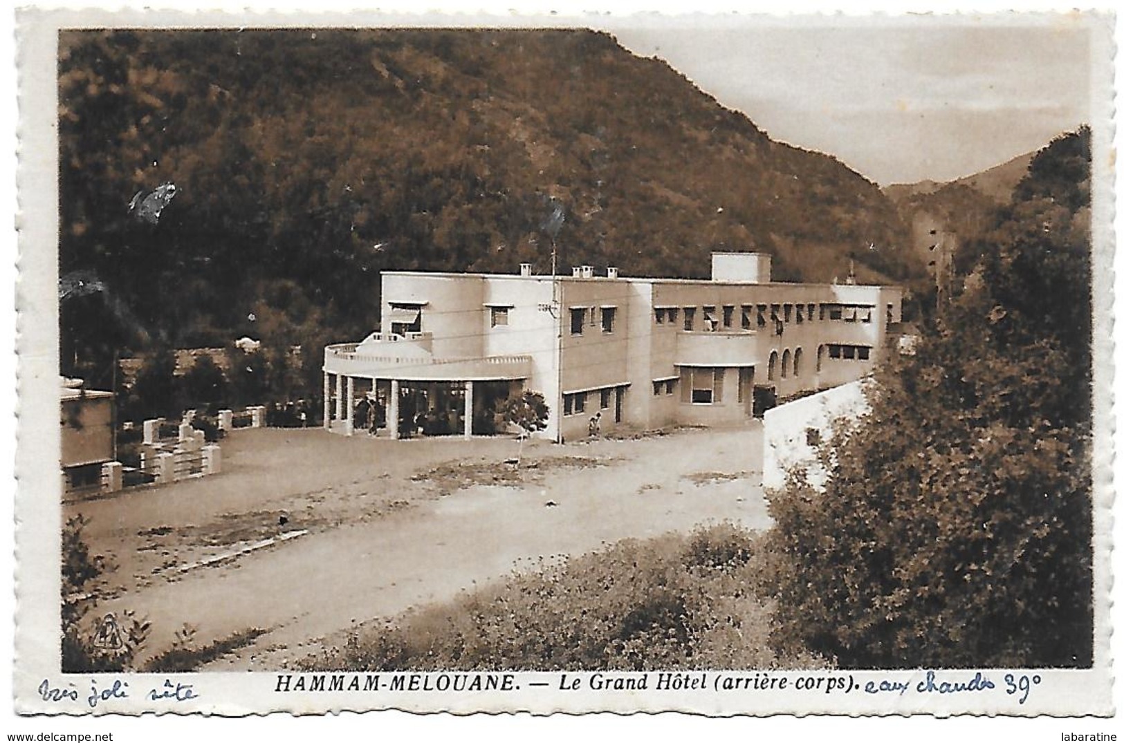 Algérie)   HAMMAN  MELOUANE  - Le Grand Hotel Arrière Corps - Autres & Non Classés