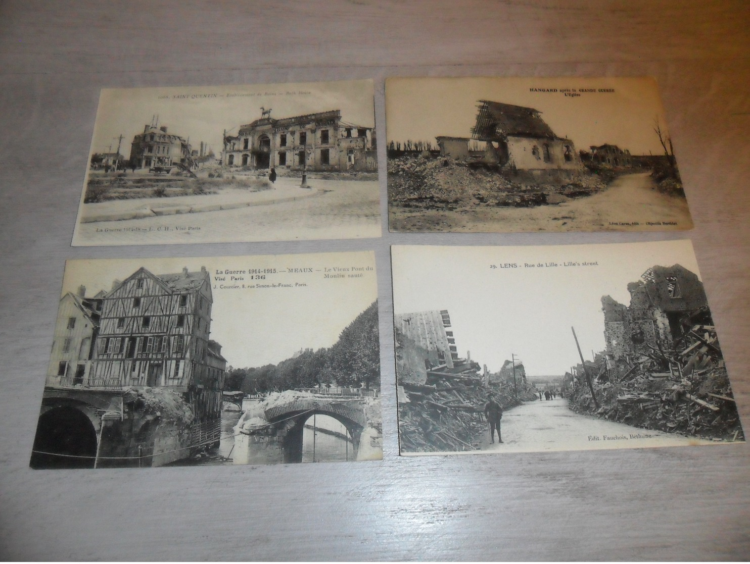 Beau lot de 50 cartes postales de France  ruines  guerre       Mooi lot van 50 postkaarten van Frankrijk ruinen  oorlog