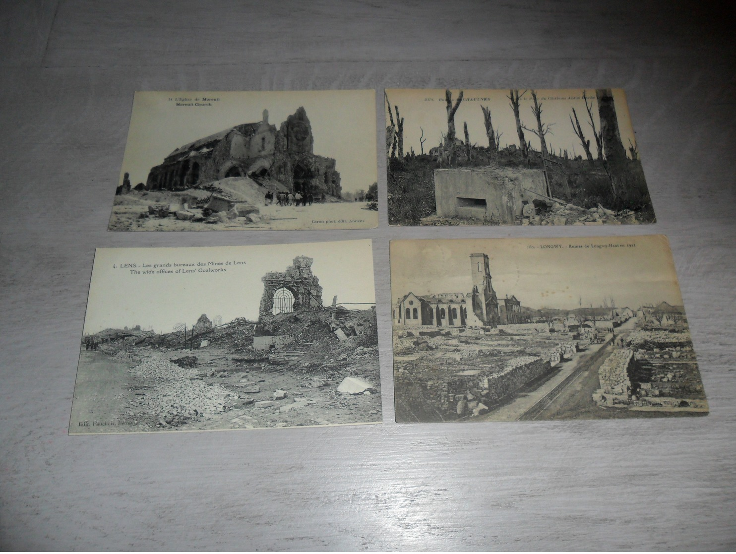 Beau lot de 50 cartes postales de France  ruines  guerre       Mooi lot van 50 postkaarten van Frankrijk ruinen  oorlog