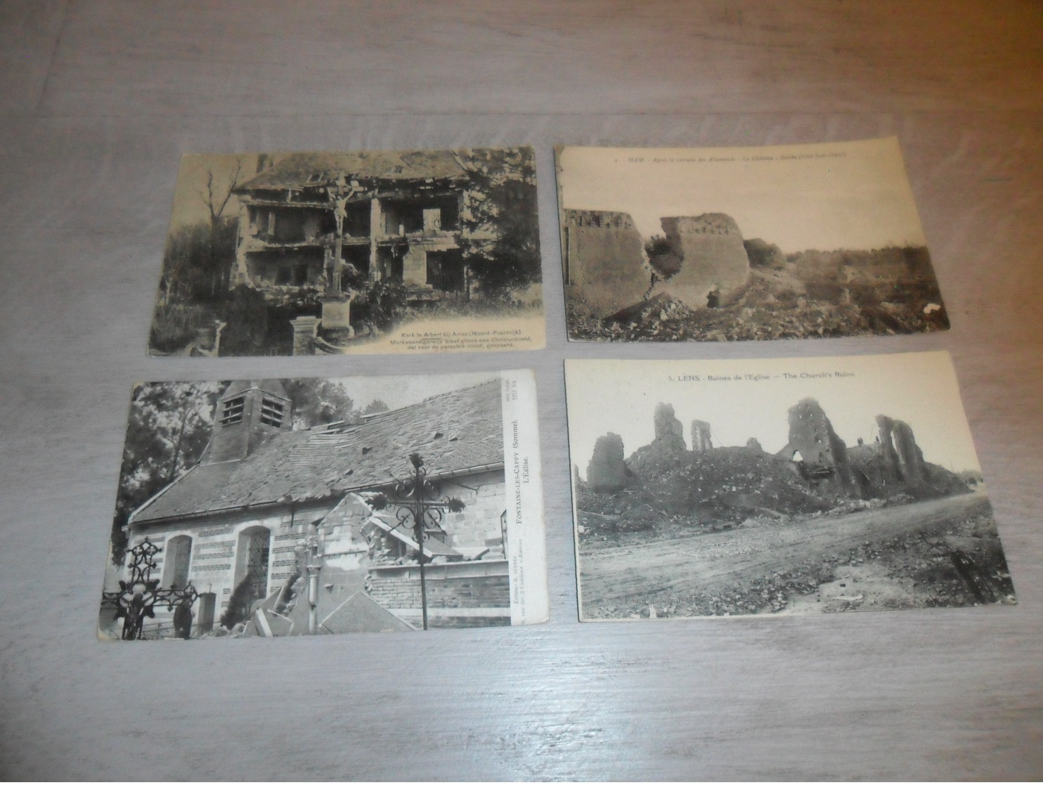 Beau lot de 50 cartes postales de France  ruines  guerre       Mooi lot van 50 postkaarten van Frankrijk ruinen  oorlog