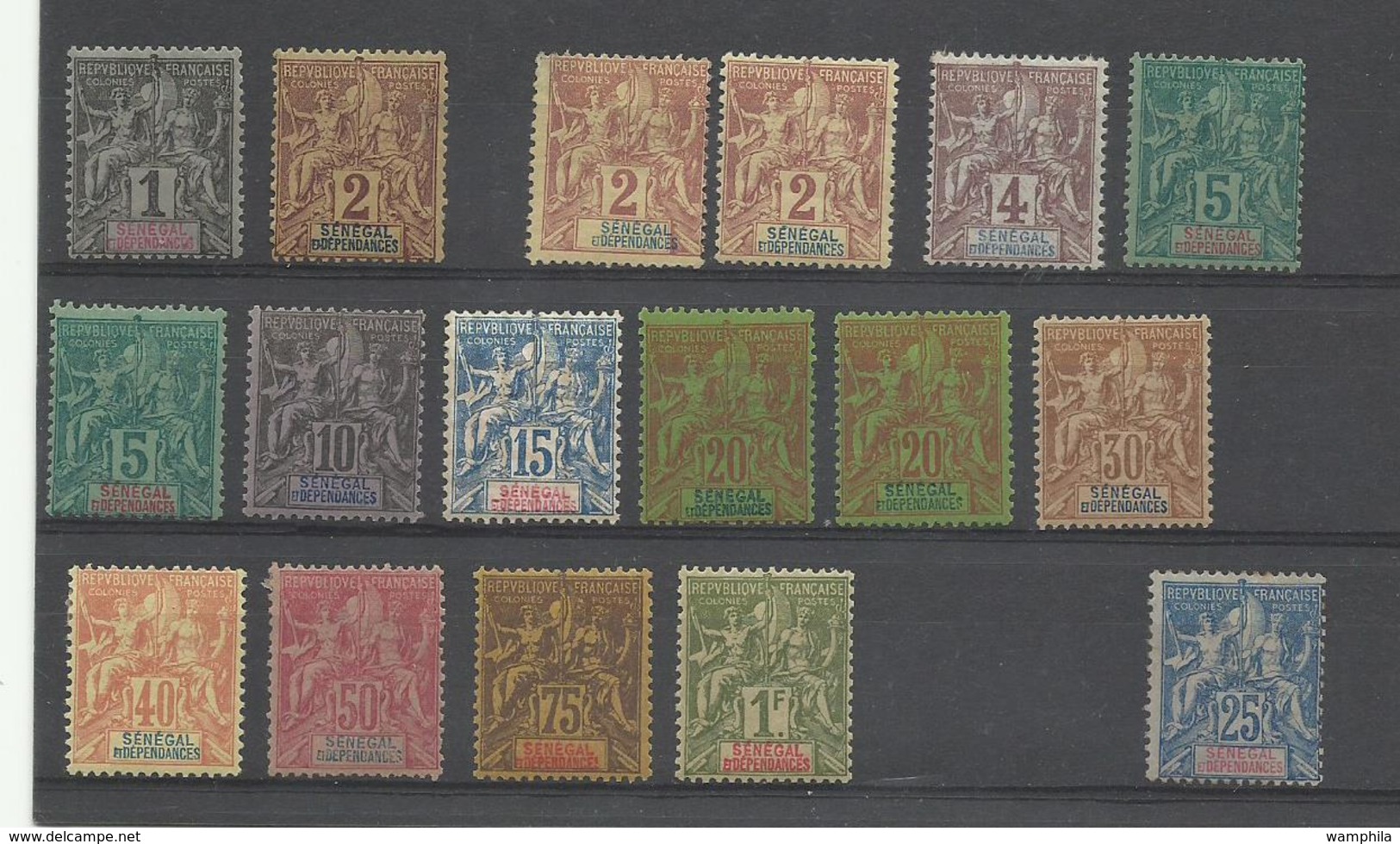 1892- 1912 Sénégal, Lot Type Groupe Neufs* Cote YT 320€ - Neufs