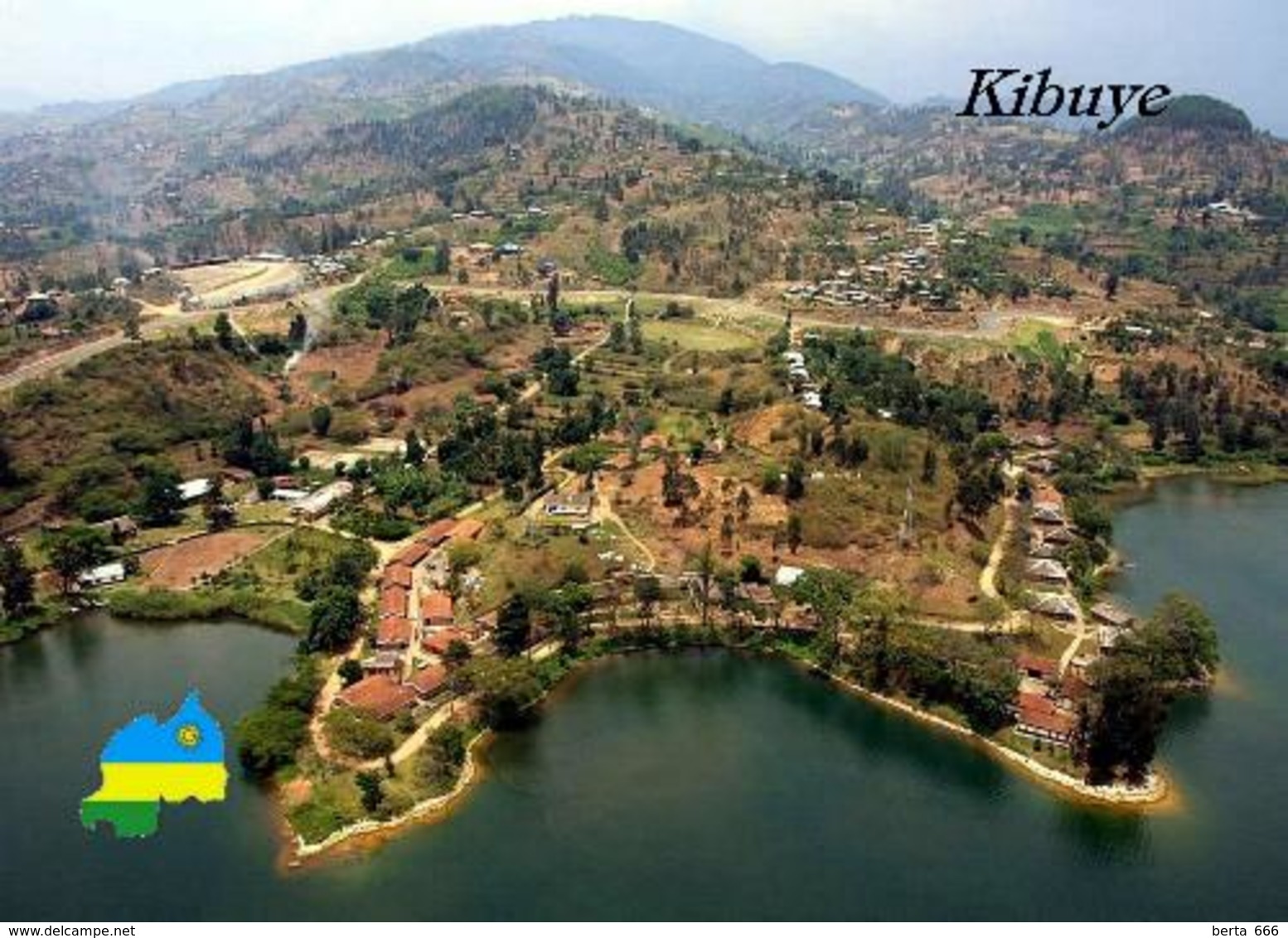 Rwanda Kibuye Lake Kivu Aerial View New Postcard Ruanda AK - Rwanda