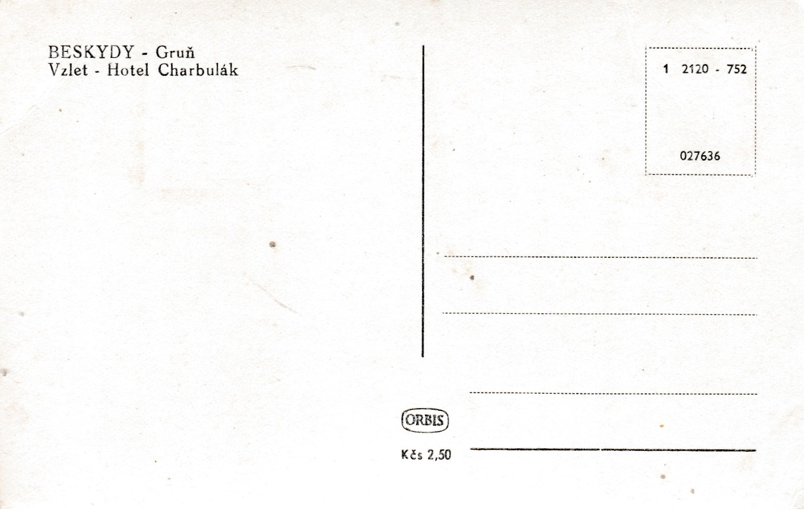 Small Map Postcard Of Hotel Charbulak,Beskids, Ukraine,V110. - Ukraine