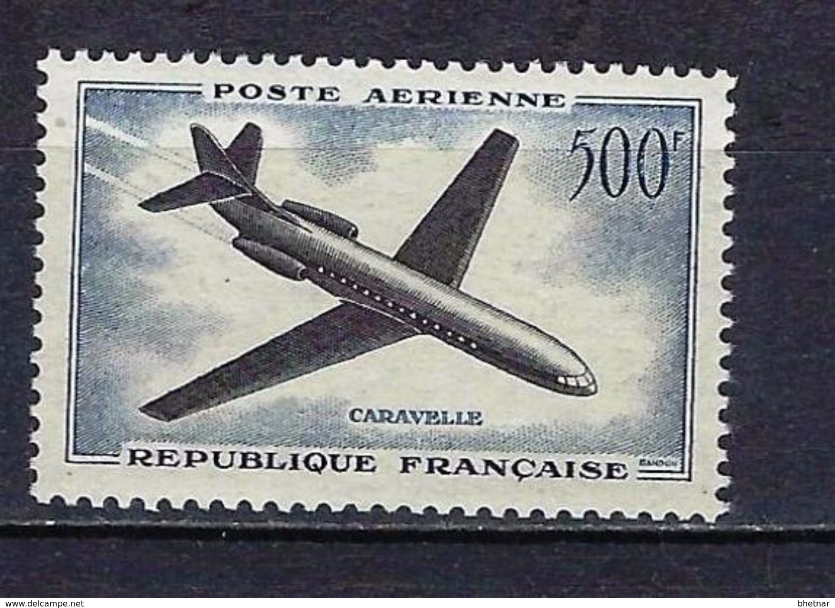 FR Aerien YT 36 (PA)  " Caravelle " 1957-59 Neuf** - 1927-1959 Mint/hinged