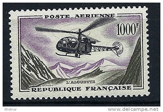 FR Aerien YT 37 (PA) " Prototype, Alouette " 1957-59 Neuf** - 1927-1959 Mint/hinged