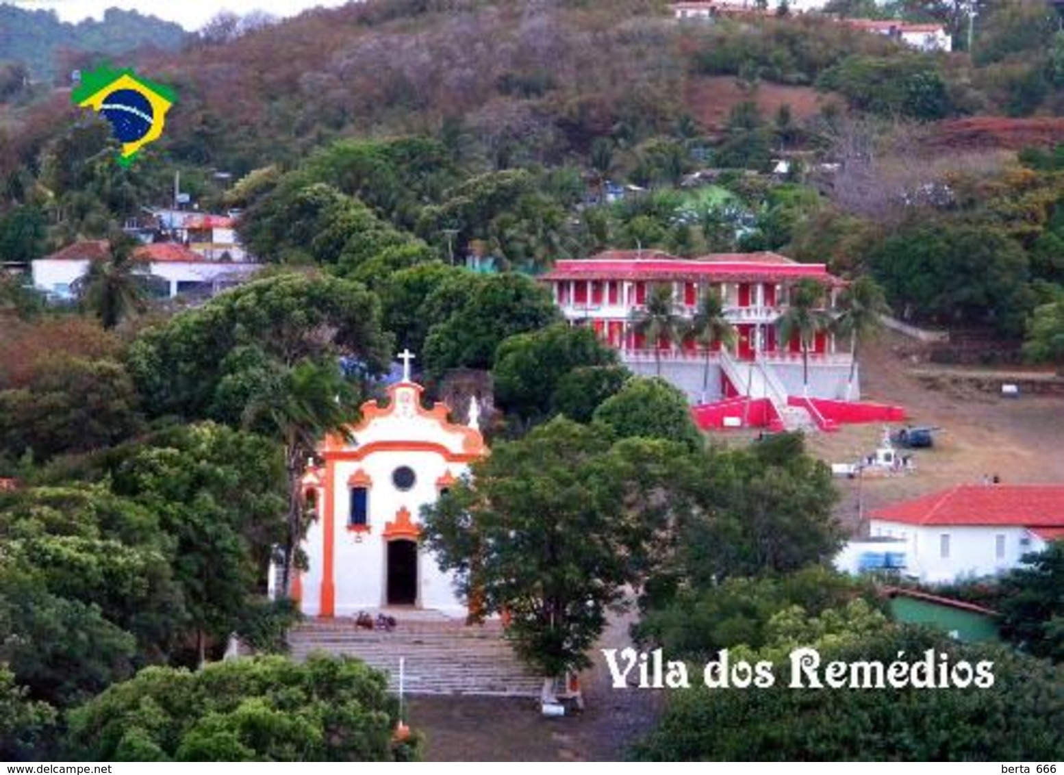 Fernando De Noronha Island Vila Dos Remedios Church Brazil UNESCO New Postcard - Sonstige