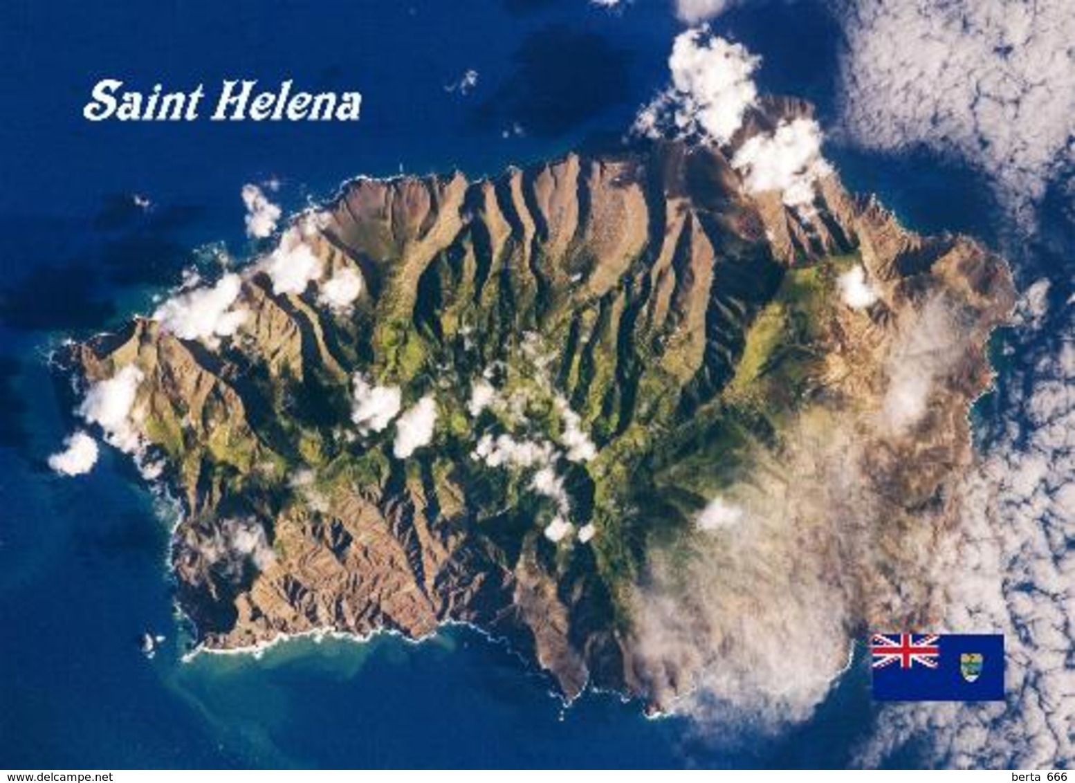 Saint Helena Island Satellite View New Postcard - Welt