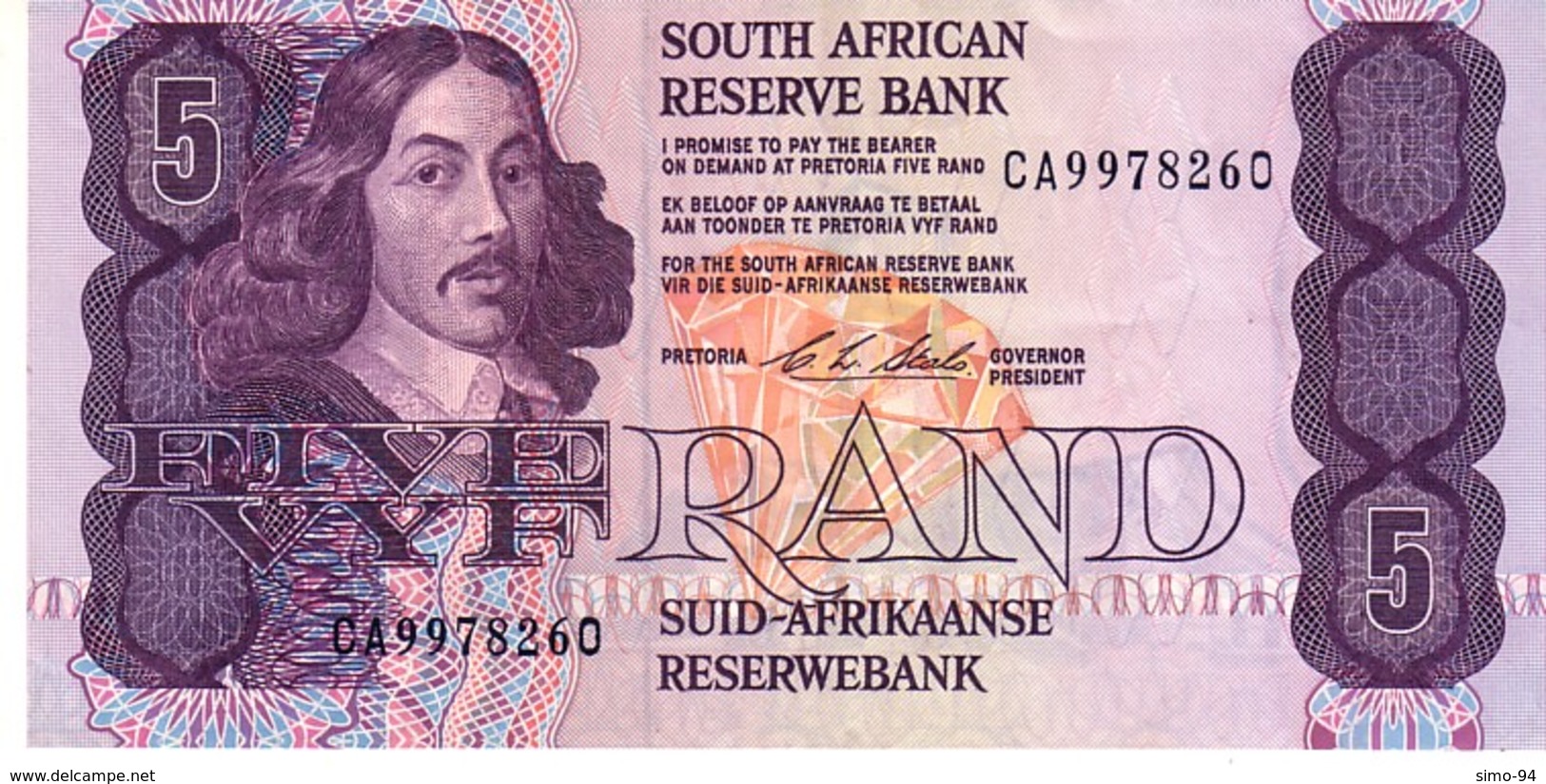 South Africa P.119e 5 Rand 1978.94 Unc - Sudafrica