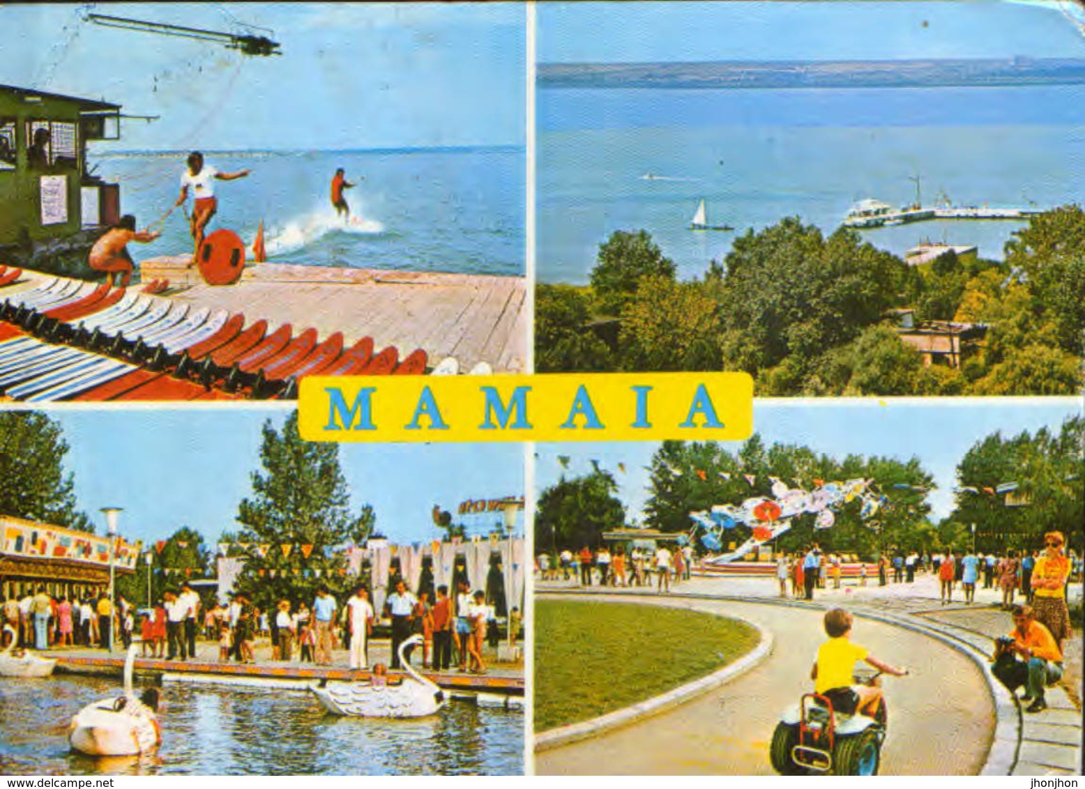 Romania  - Postal Stationery Postcard Used 1986 - Nautic Ski ; "Children's Town" - 2/scans - Water-skiing