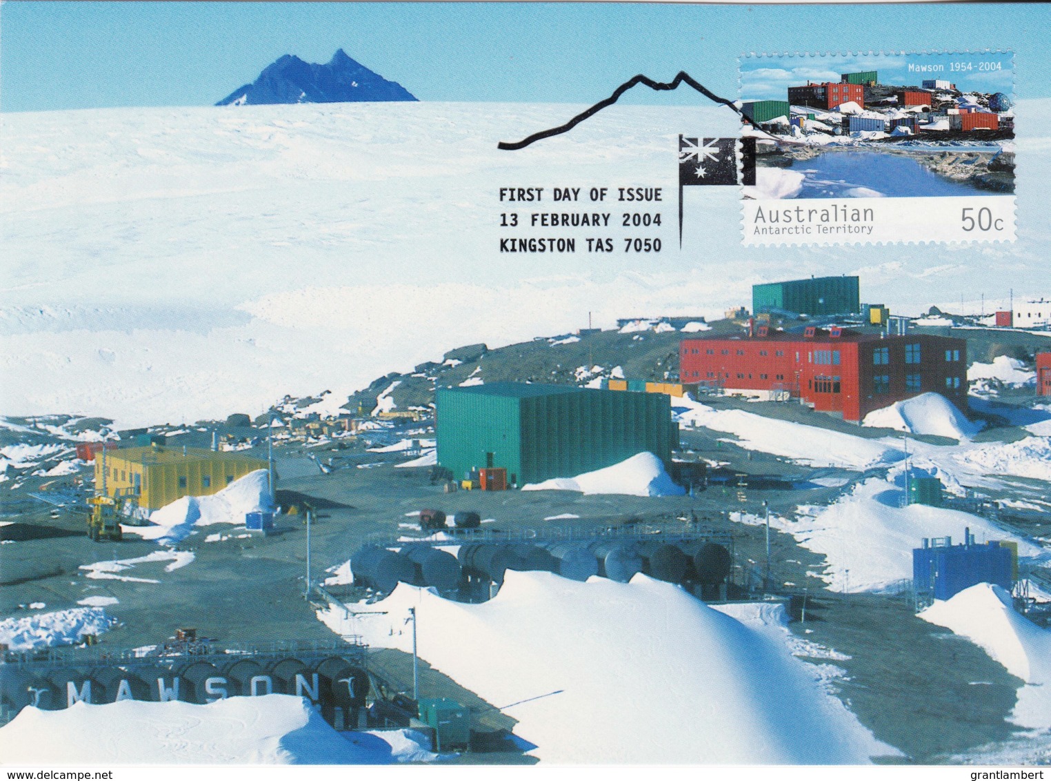 Australian Antarctic 2004 Mawson Station 50c Maximum Card - Cartoline Maximum