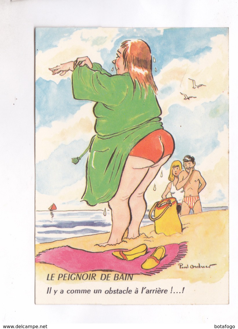 CPA HUMOUR ILLUSTREE PAUL ORDNER, LE PEIGNOIR DE BAIN... - Ordner, P.