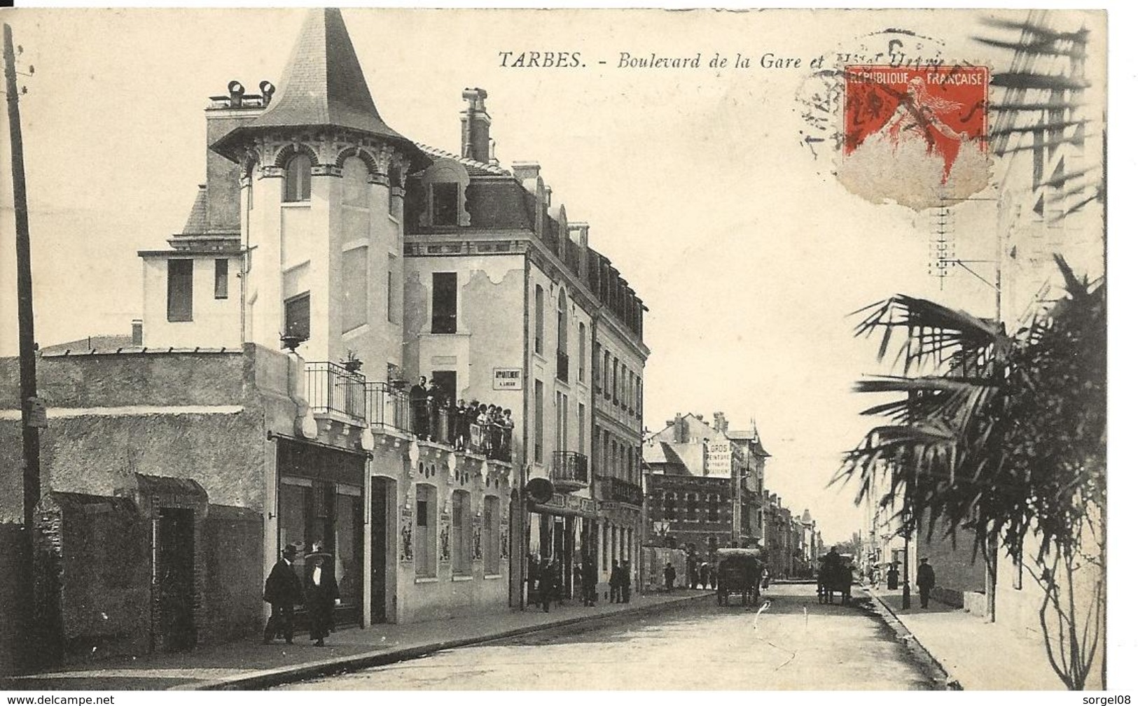 Hautes Pyrénées TARBES Boulevard De La Gare Et Hôtel - Tarbes