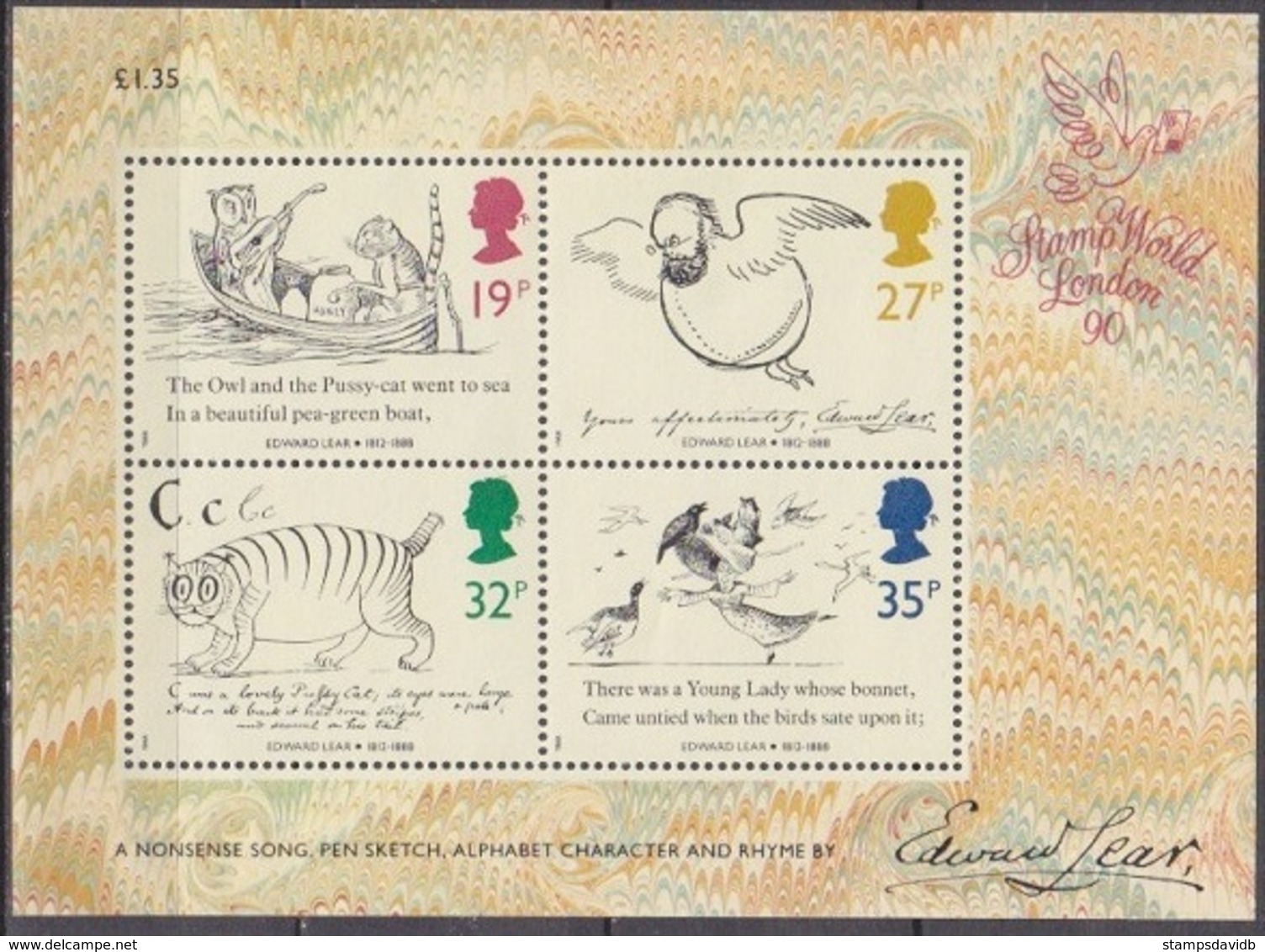 1988	Great Britain	1170-1173/B4	Birds	10,00 € - Autruches
