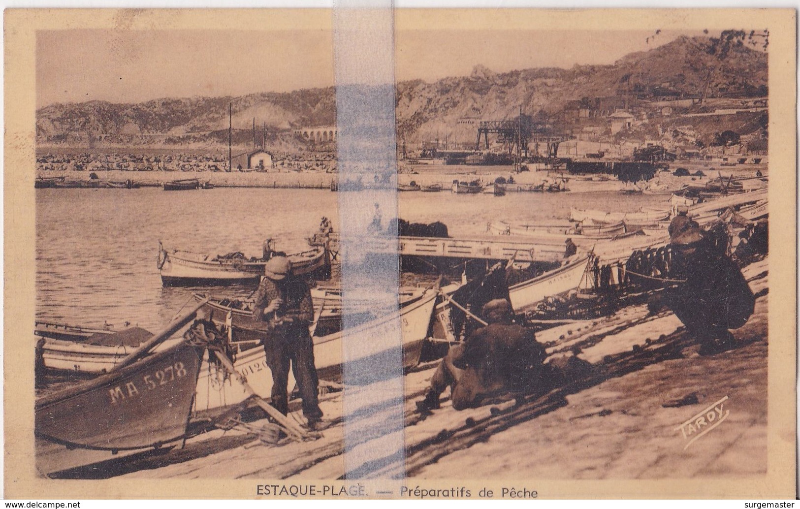 CPA  ESTAQUE-PLAGE  PREPARATIFS DE PÊCHE - Autres & Non Classés