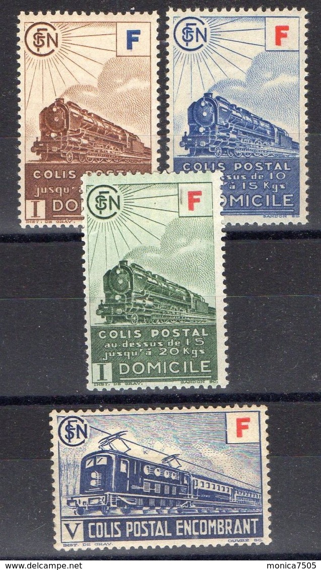 FRANCE (  COLIS POSTAUX ) : Y&T N°  200/203  TIMBRES  NEUFS  AVEC  TRACE  DE  CHARNIERE . - Mint/Hinged