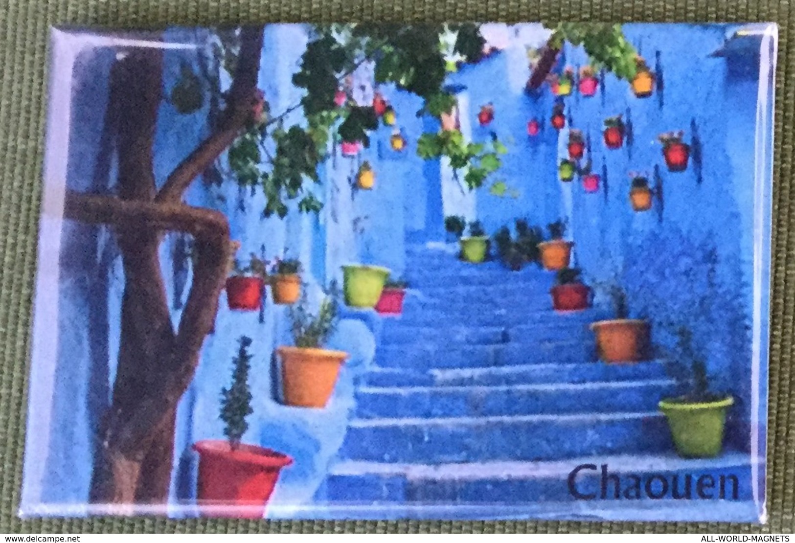 Blue City Chaouen Morocco Fridge Magnet, From Morocco - Magnetos