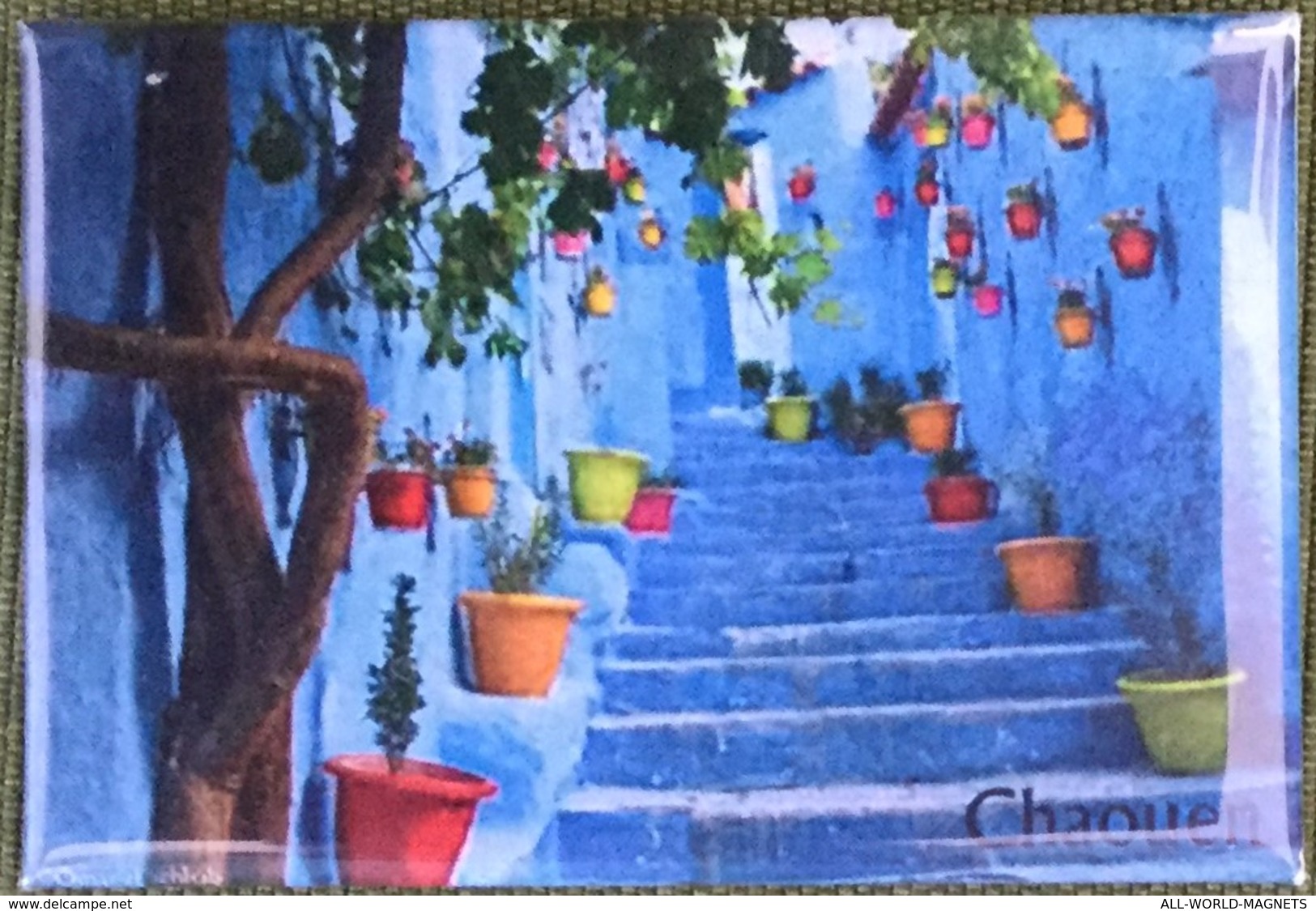 Blue City Chaouen Morocco Fridge Magnet, From Morocco - Magnetos