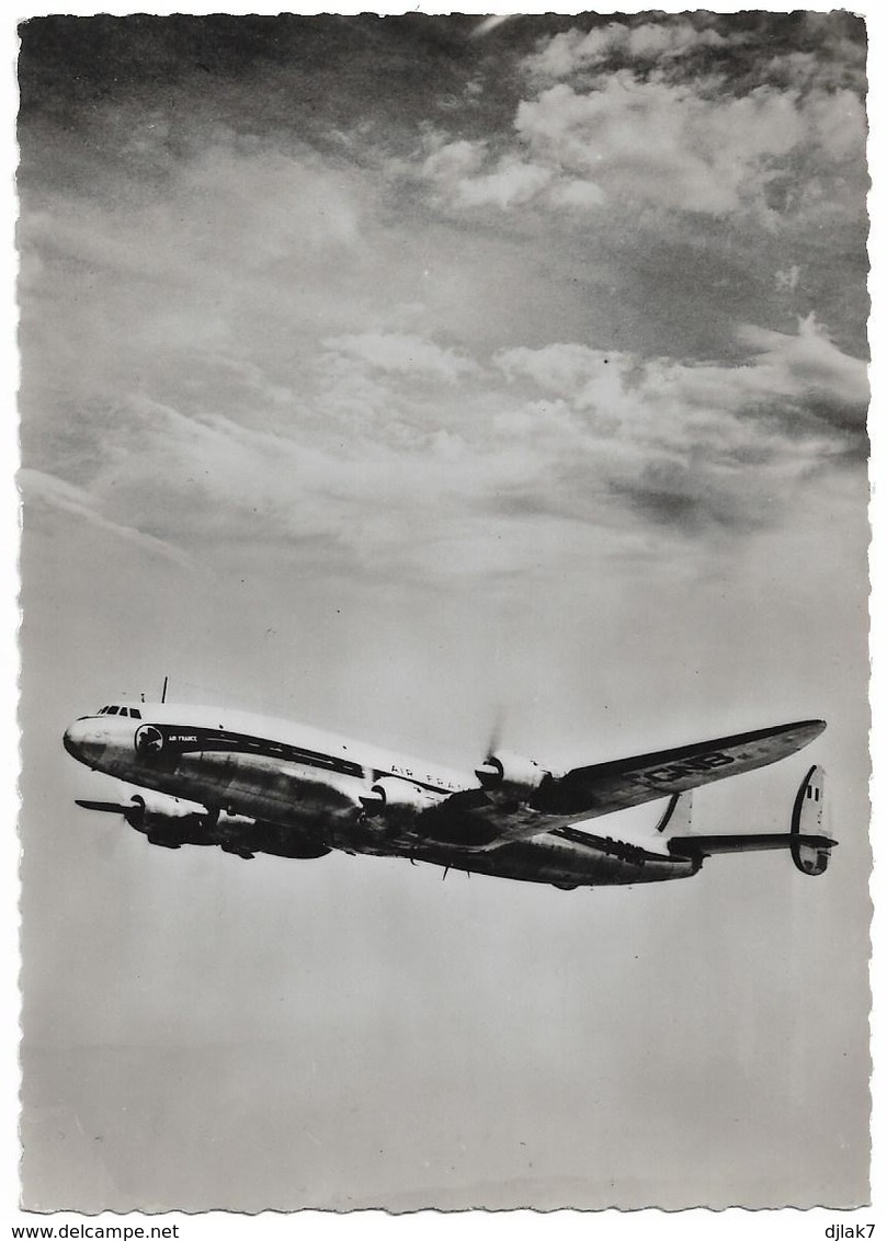 Dans Le Ciel De France Avion Super Constellation Compagnie AIr France (2 Scans) - 1946-....: Era Moderna